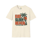 Eat. Sleep. Beach. T-Shirt — Retro Palm Tree Surf Graphic Tee
