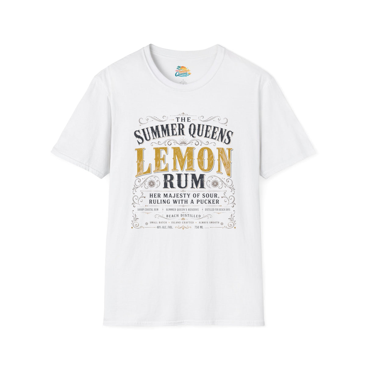 The Summer Queens Lemon Rum Label T-Shirt