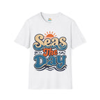 Seas The Day Graphic T-Shirt — Retro Beach Surf Tee