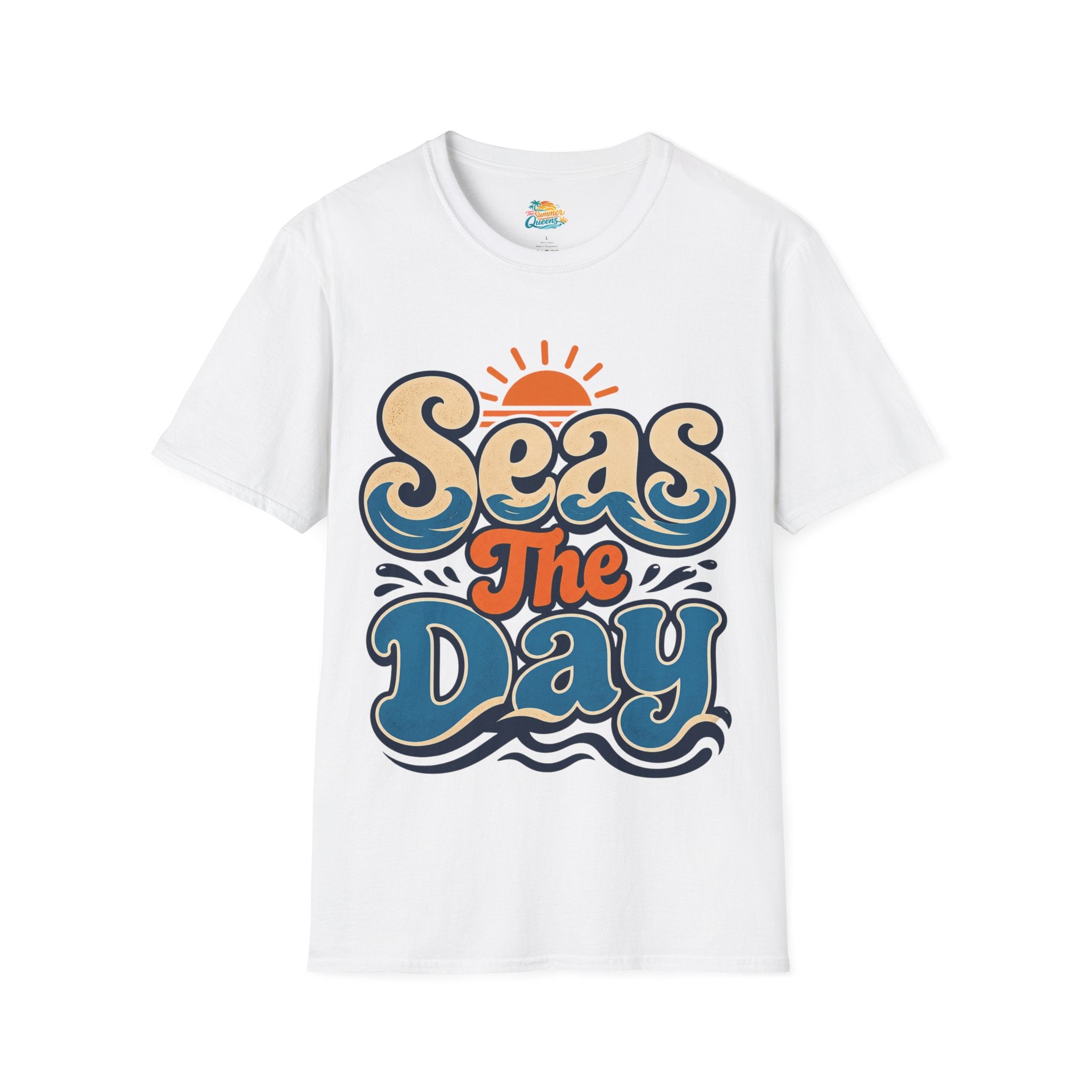 Seas The Day Graphic T-Shirt — Retro Beach Surf Tee
