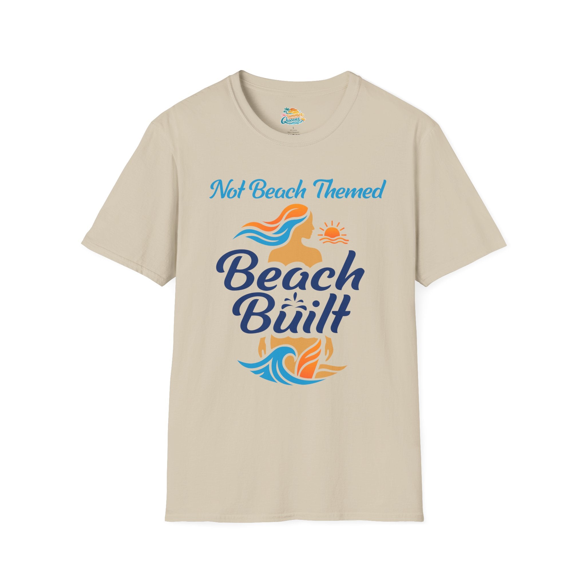 Not Beach Themed, Beach Built T-Shirt — Summer Graphic Tee