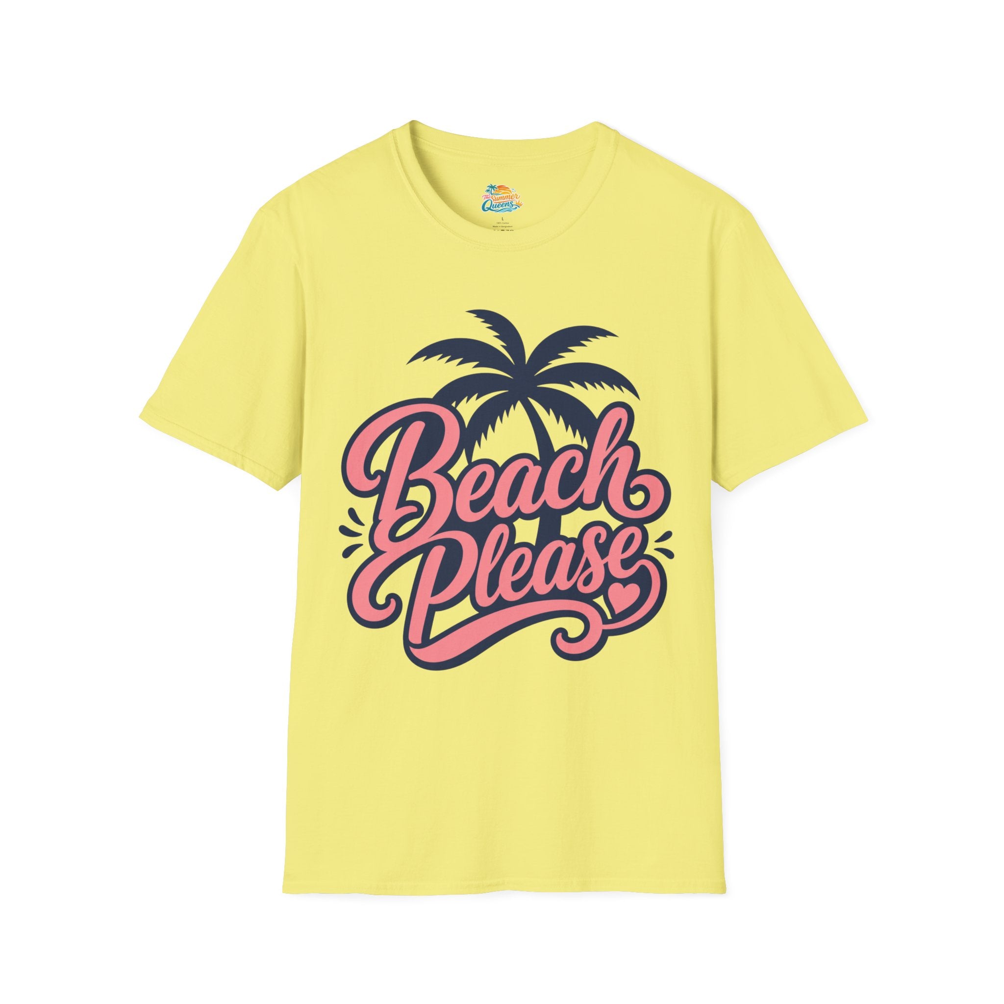 Beach Please T-Shirt — Retro Palm Tree Graphic Tee