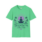 Breathe In The Tide Yoga T-Shirt — Meditative Beach Relaxation Tee