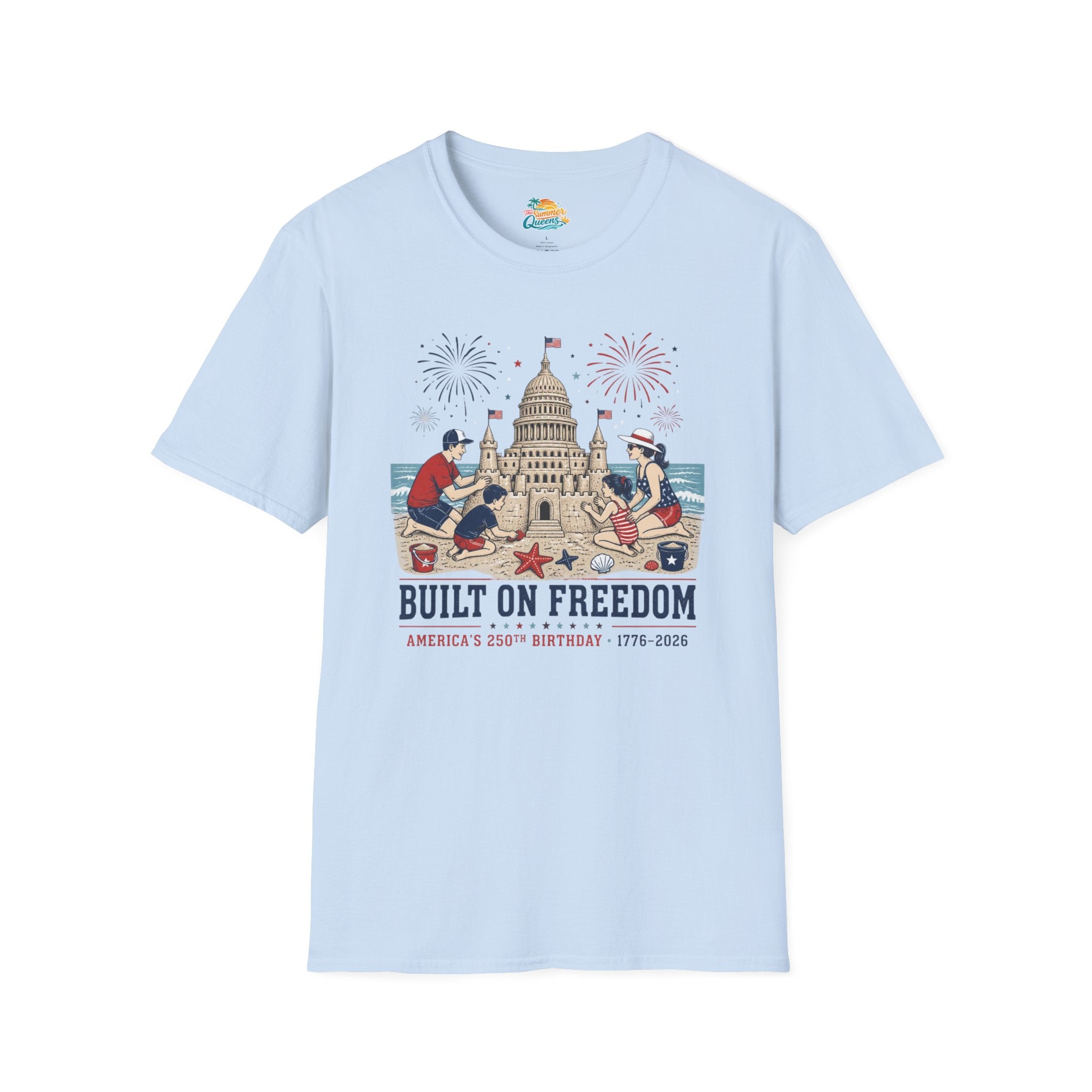Built on Freedom Sandcastle T-Shirt