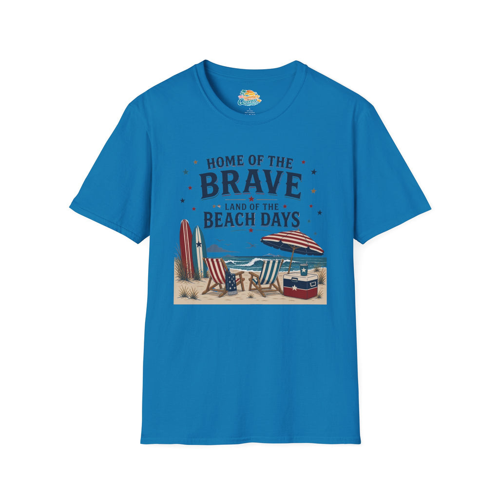 Home of the Brave, Land of the Beach Days T-Shirt