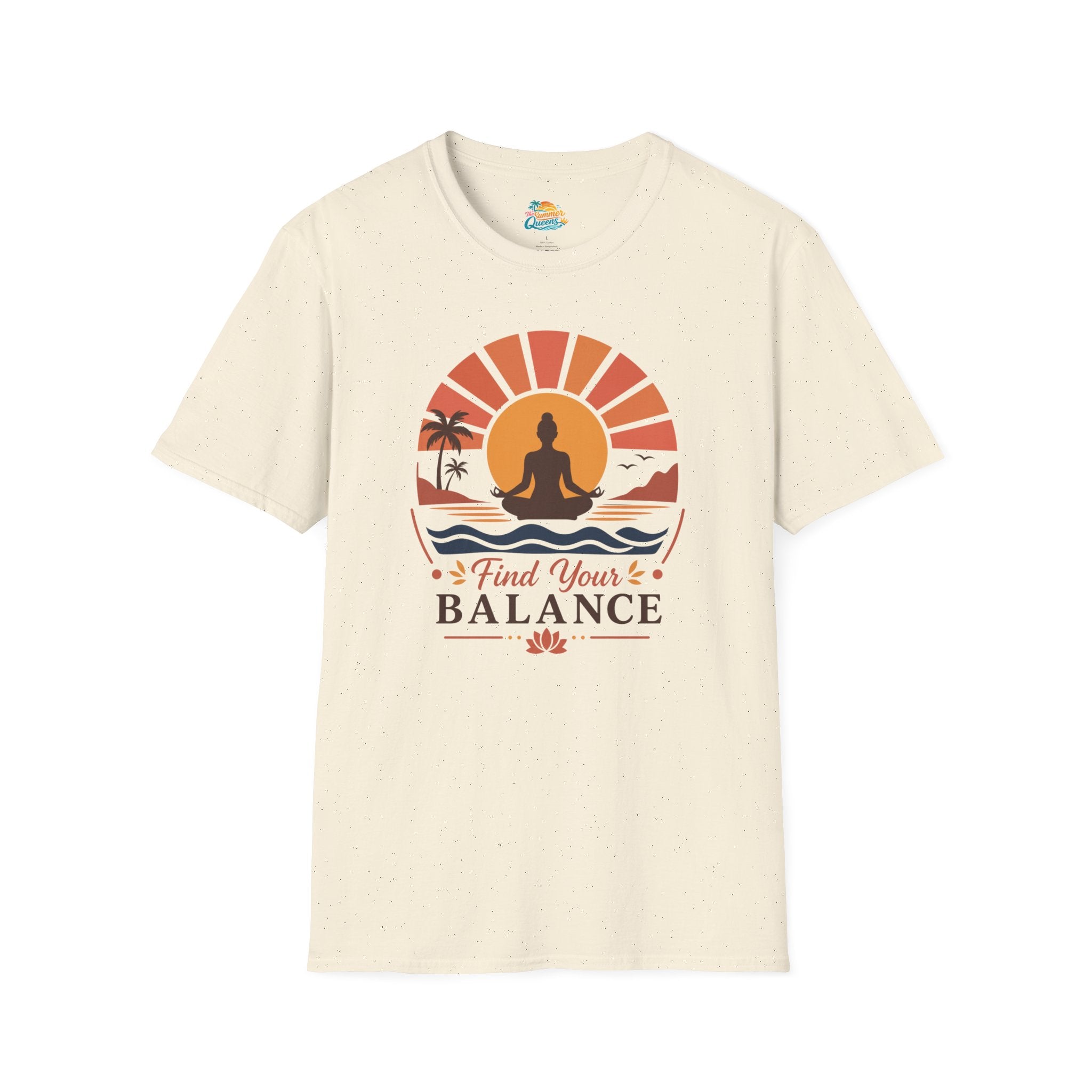 Find Your Balance T-Shirt — Yoga Sunset Meditation Tee