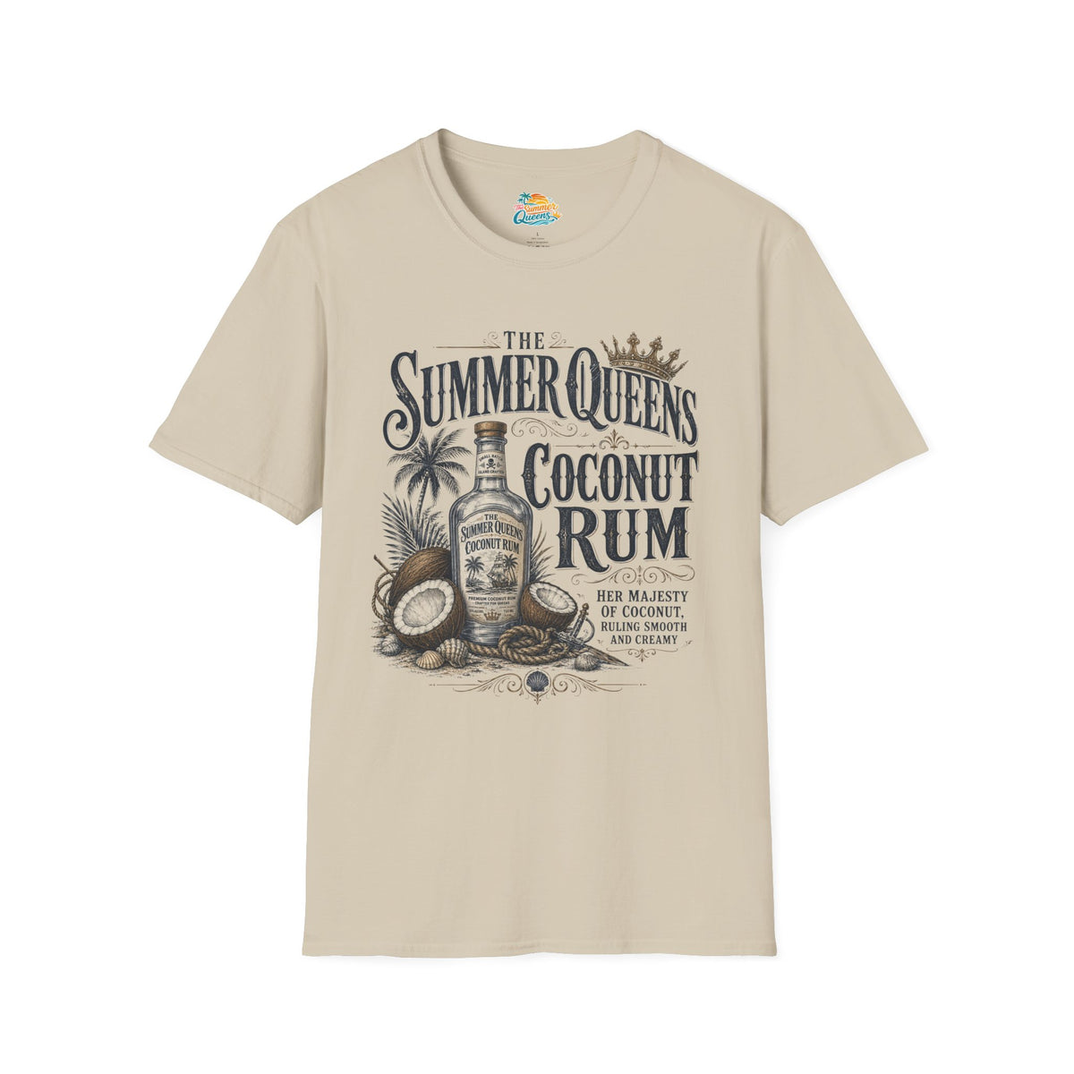 The Summer Queens Coconut Rum Bottle T-Shirt