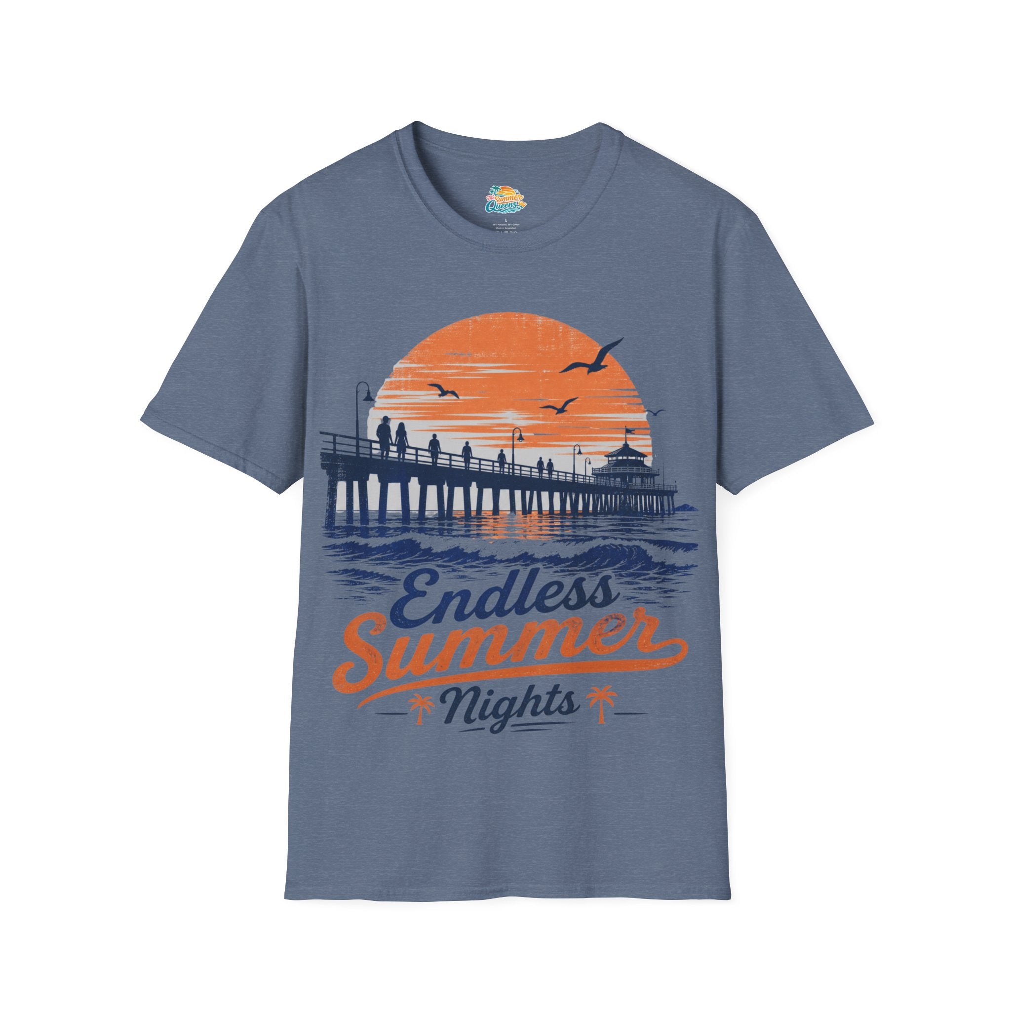 Endless Summer Nights T-Shirt — Vintage Pier Sunset Beach Tee