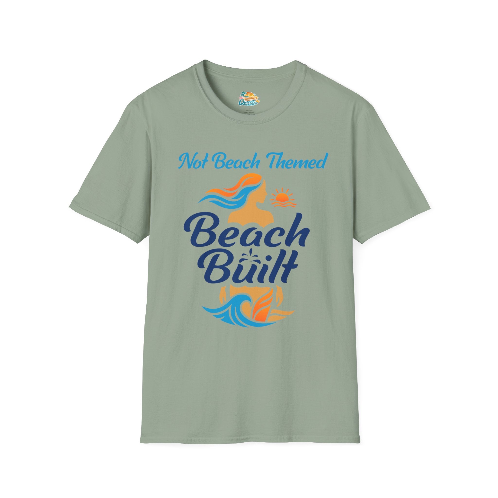 Not Beach Themed, Beach Built T-Shirt — Summer Graphic Tee