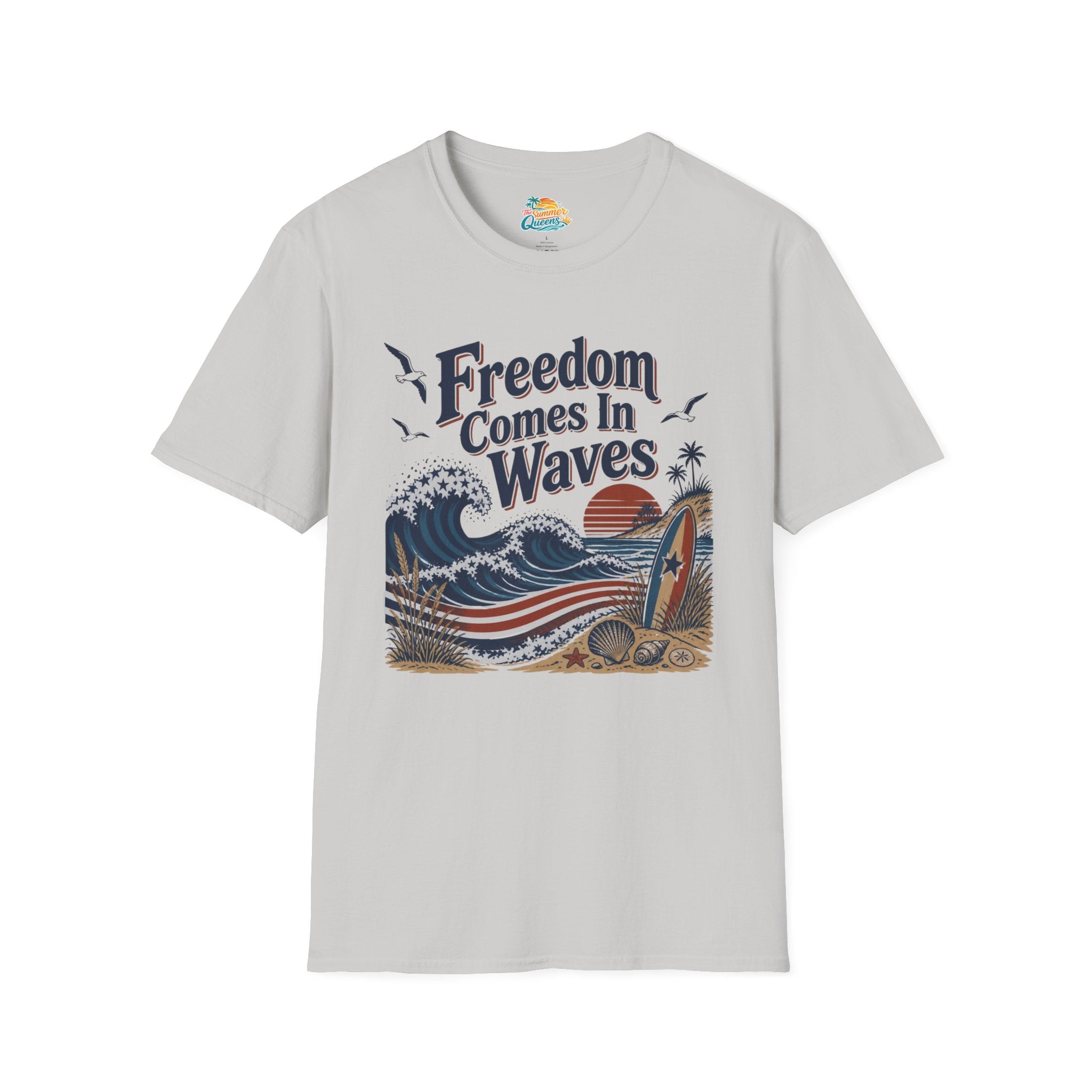 Freedom Comes In Waves T-Shirt