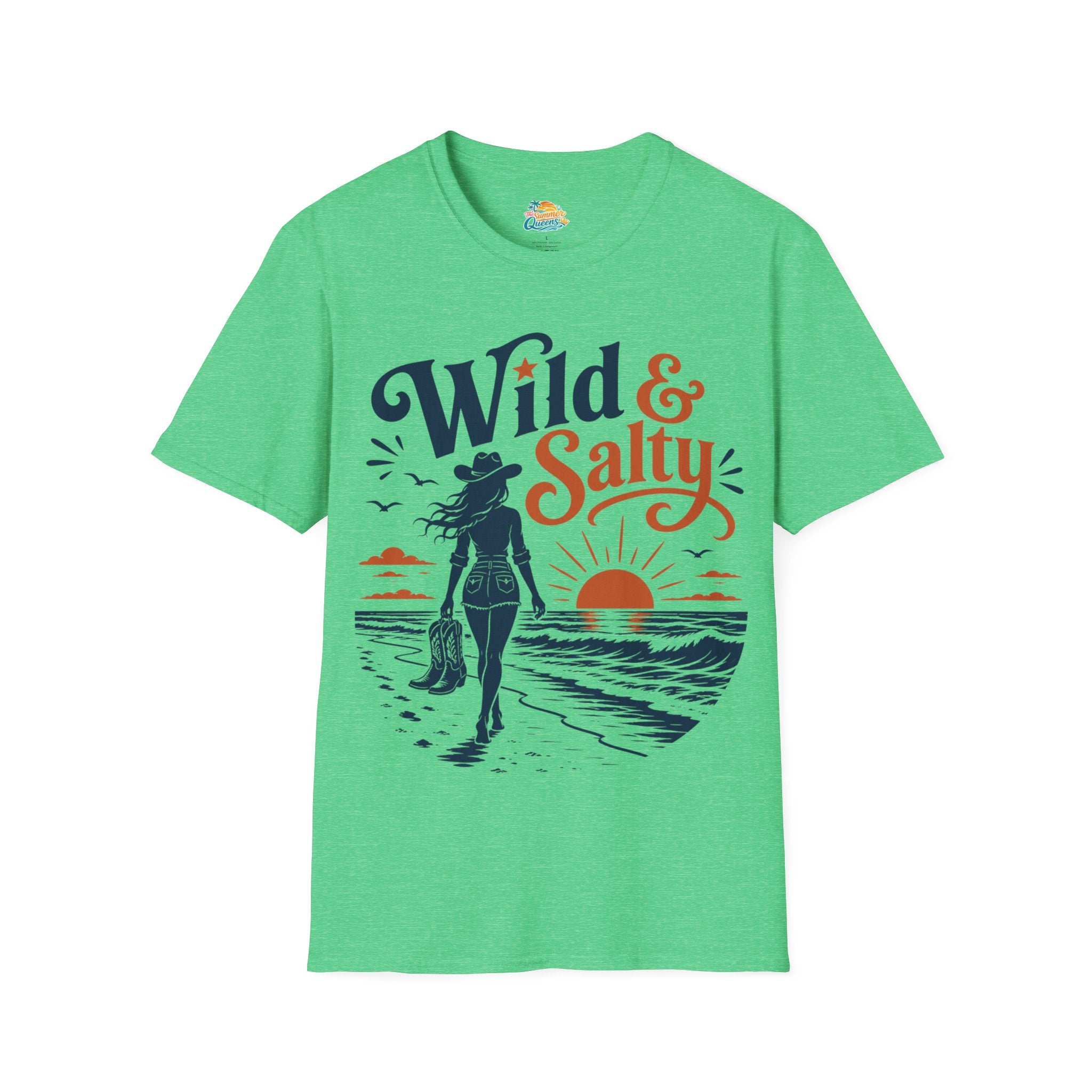 Wild & Salty Beach T-Shirt — Sunset Coastal Graphic Tee