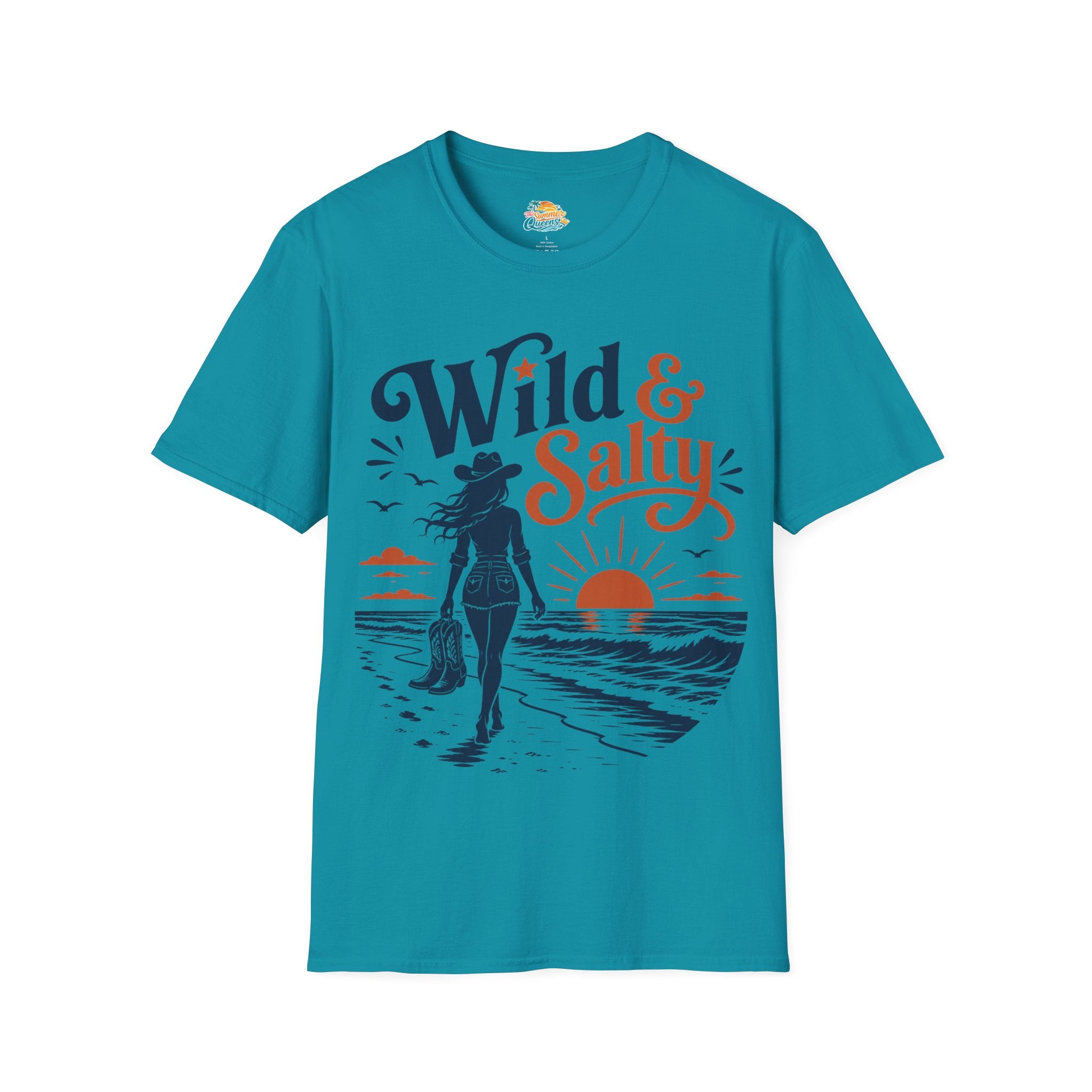 Wild & Salty Beach T-Shirt — Sunset Coastal Graphic Tee