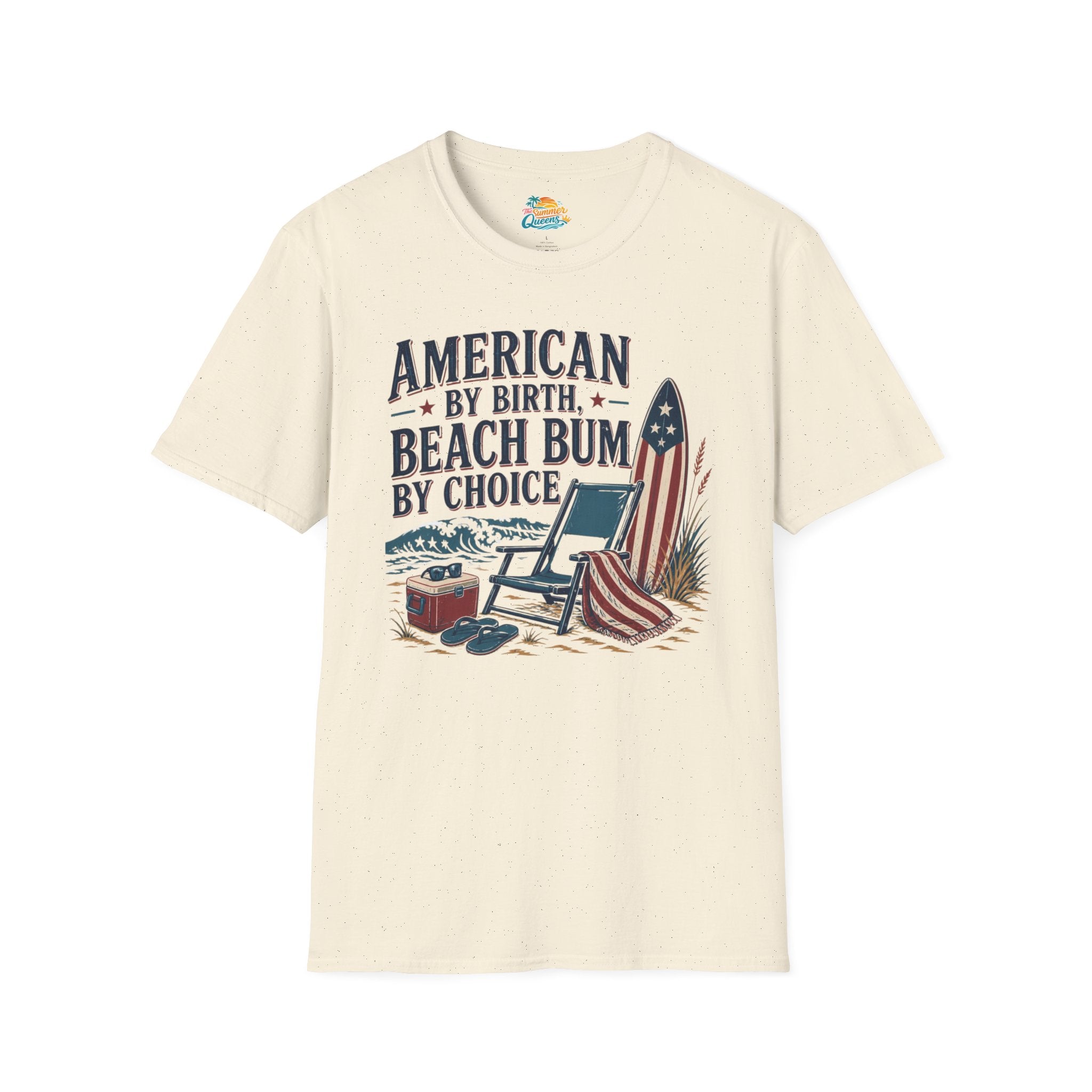 American by Birth, Beach Bum by Choice T-Shirt