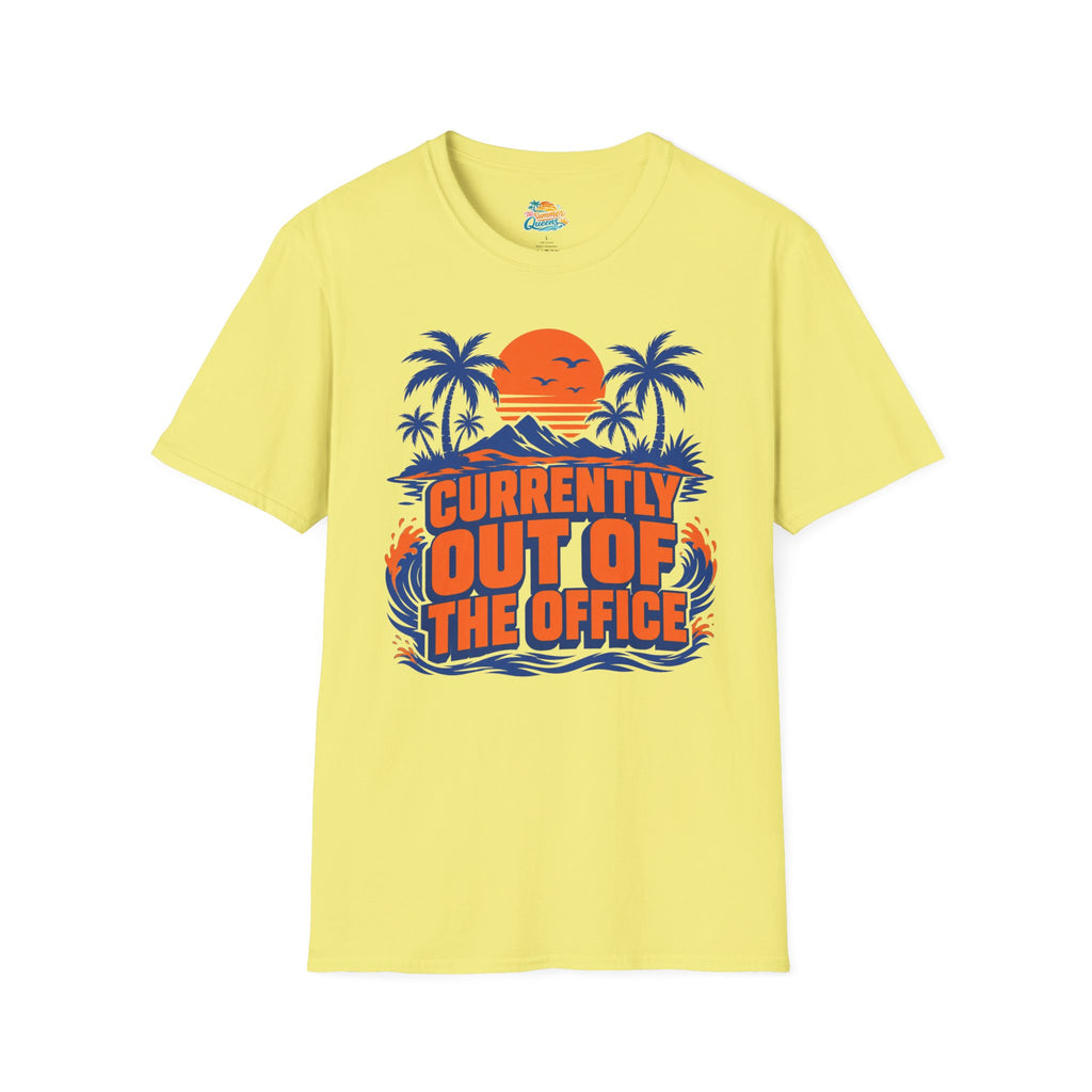 Currently Out of the Office Beach T-Shirt -  Tropical Vacation Graphic Tee