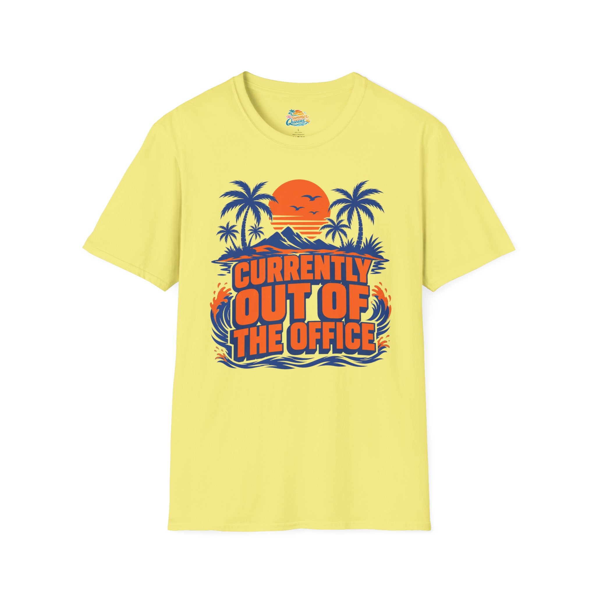 Currently Out of the Office Beach T-Shirt -  Tropical Vacation Graphic Tee