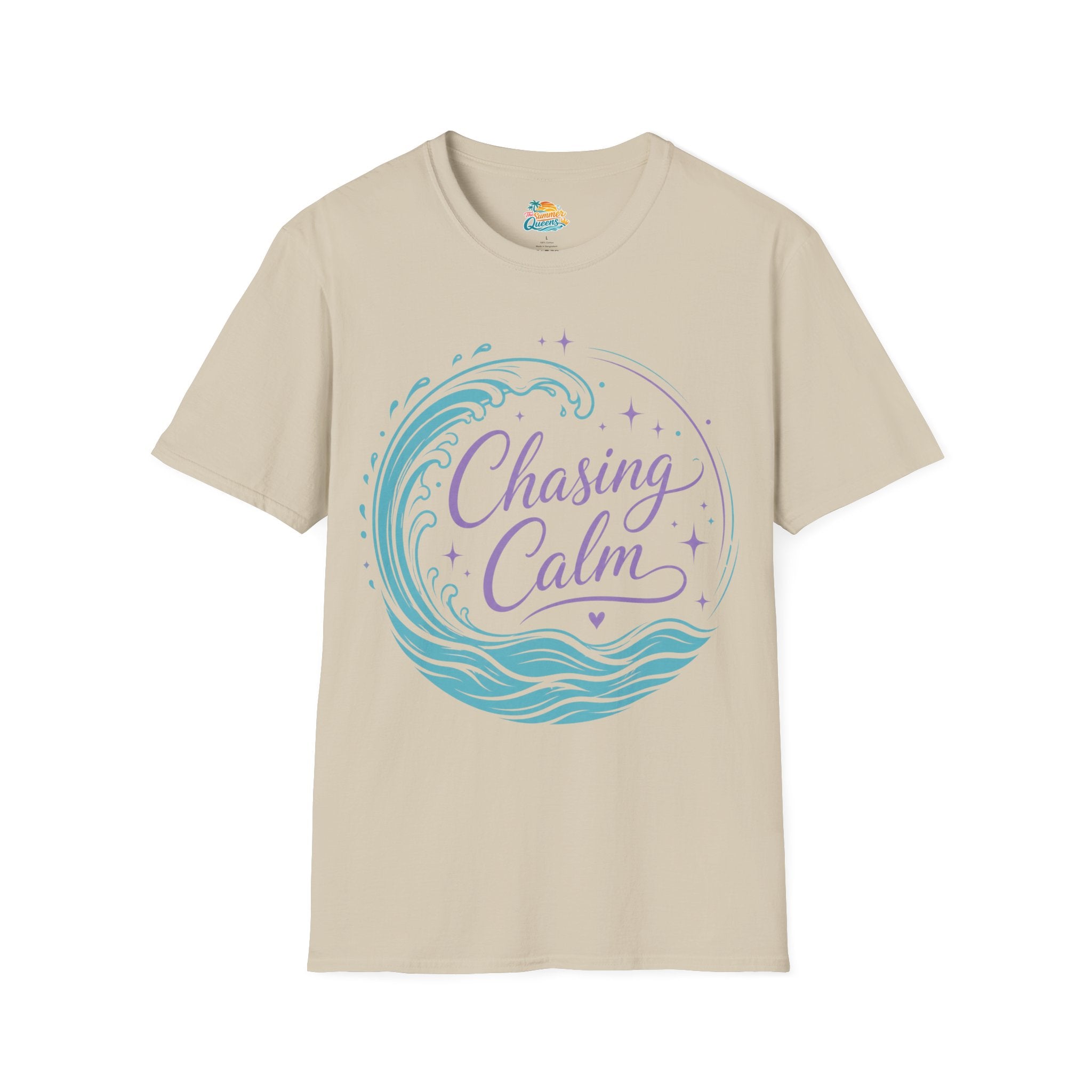 Chasing Calm T-Shirt — Nautical Wave Relaxation Tee