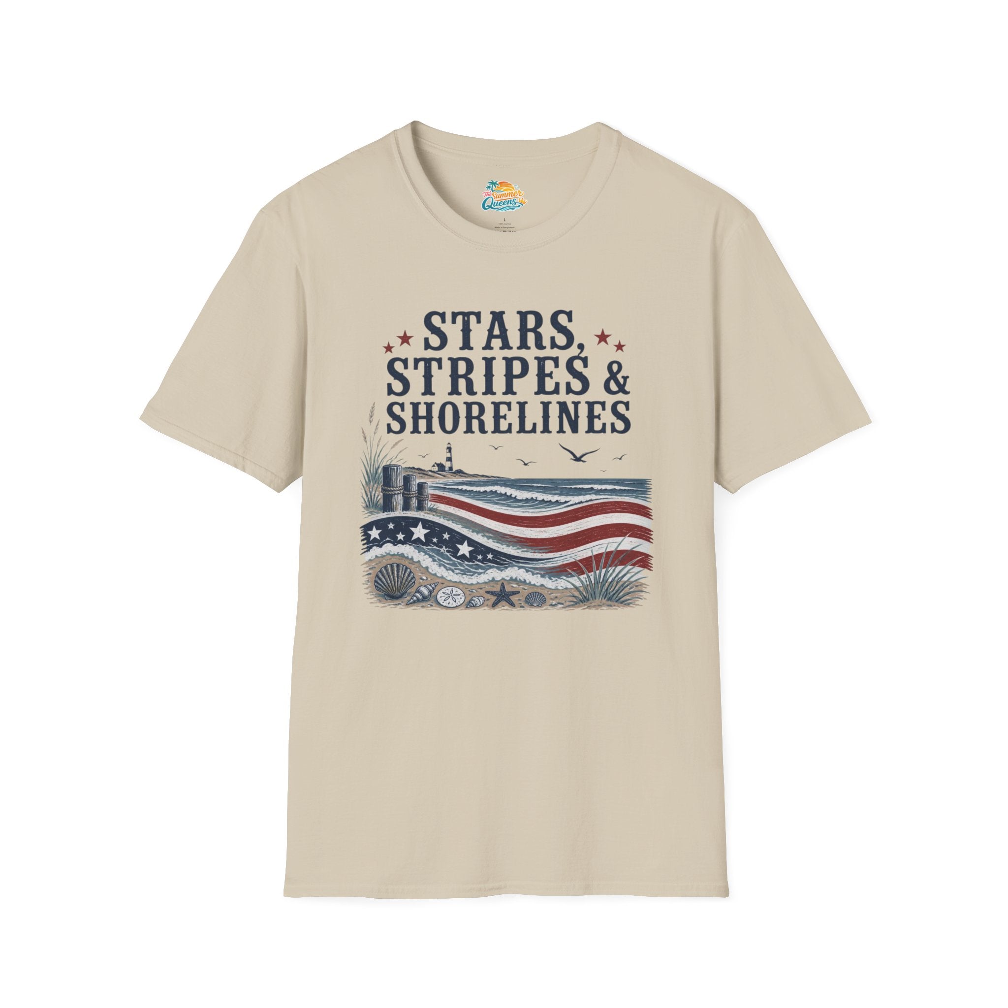 Stars, Stripes & Shorelines US Flag T-Shirt