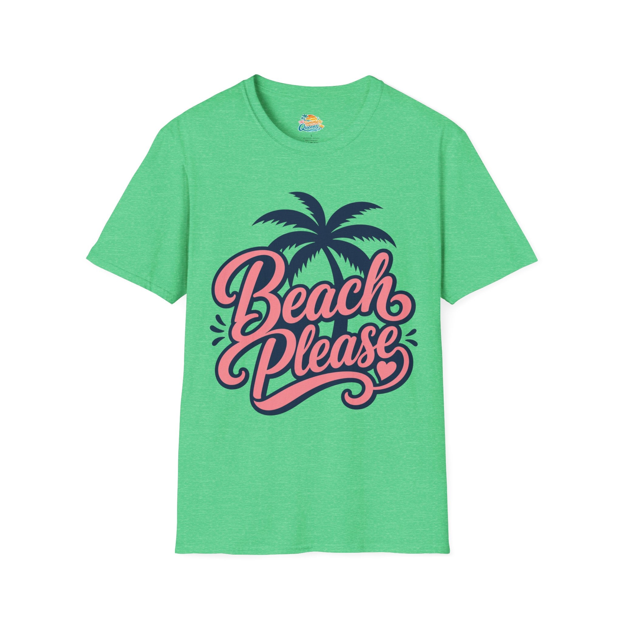 Beach Please T-Shirt — Retro Palm Tree Graphic Tee