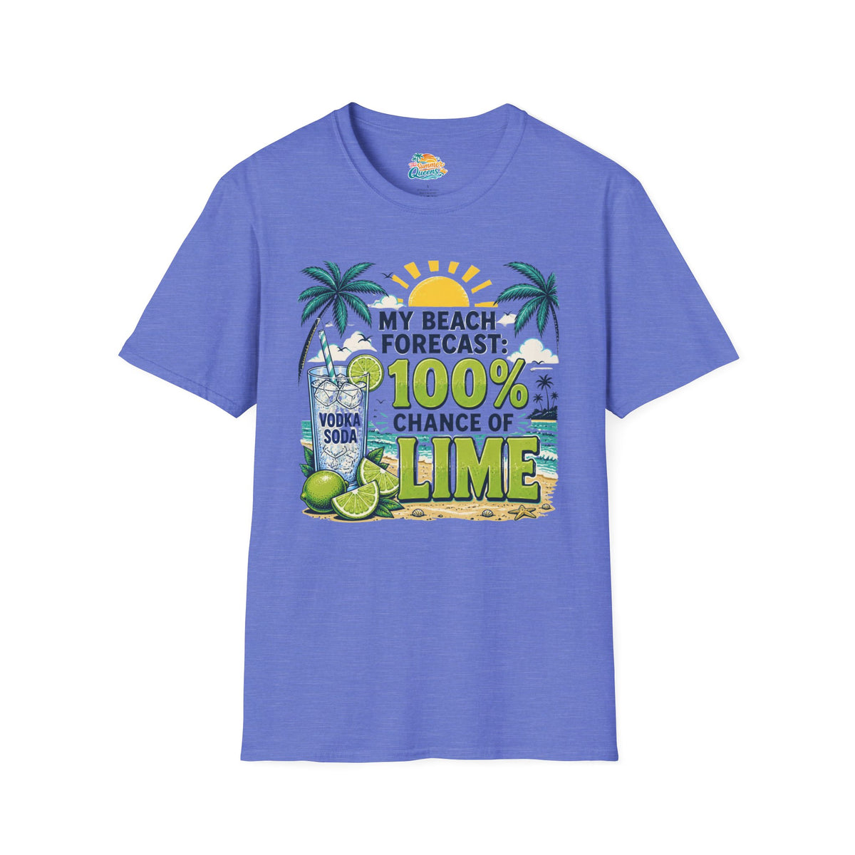 My Beach Forecast: 100% Chance of Lime T-Shirt