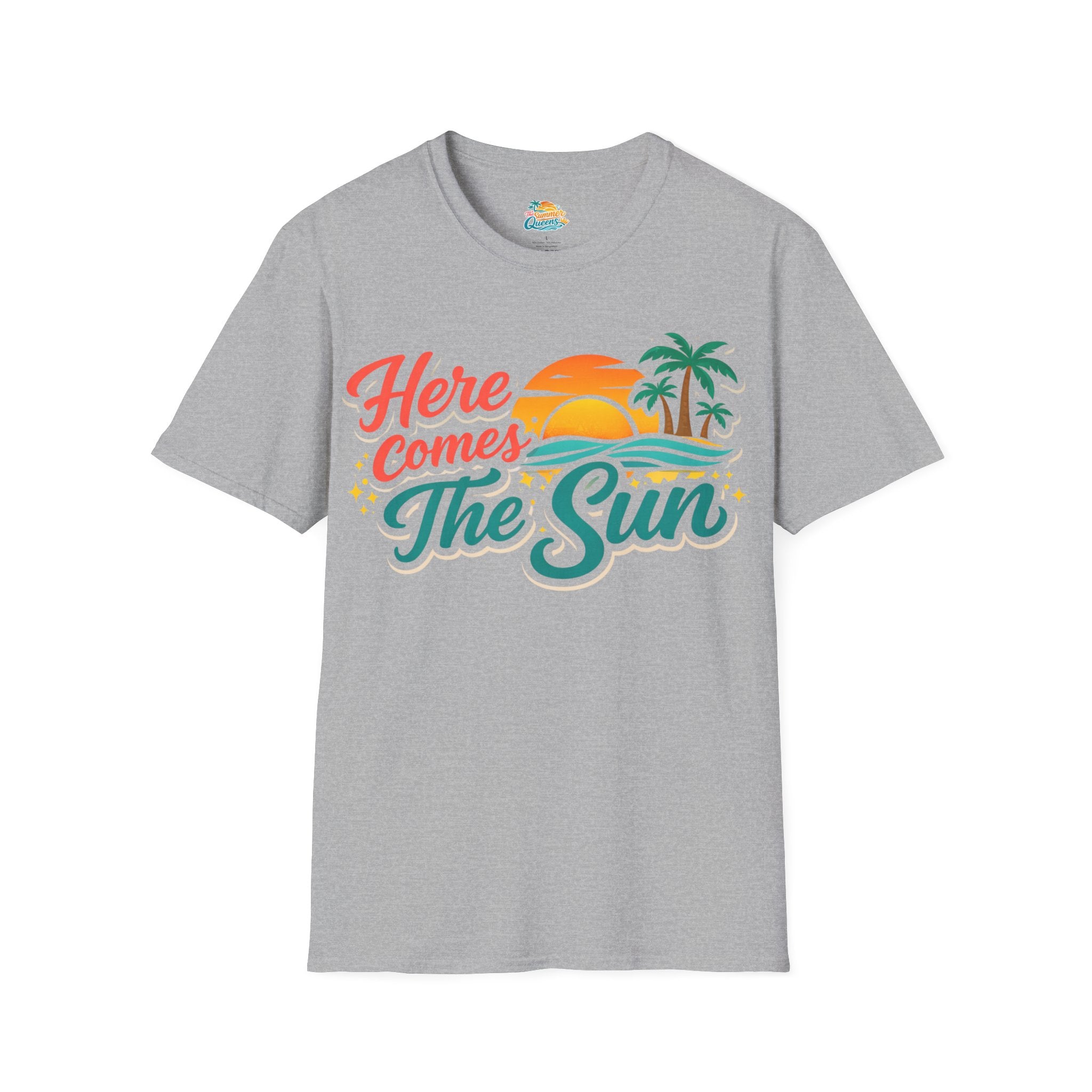Here Comes The Sun T-Shirt — Retro Beach Sunset Tee