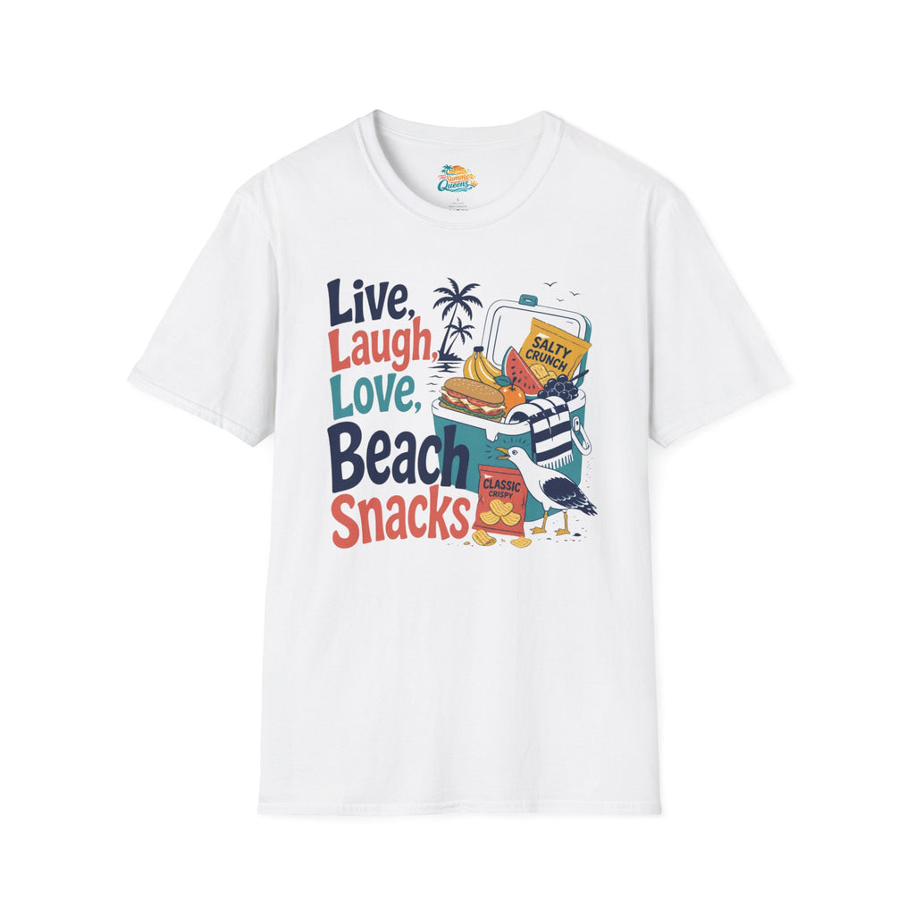 Live, Laugh, Love, Beach Snacks T-Shirt