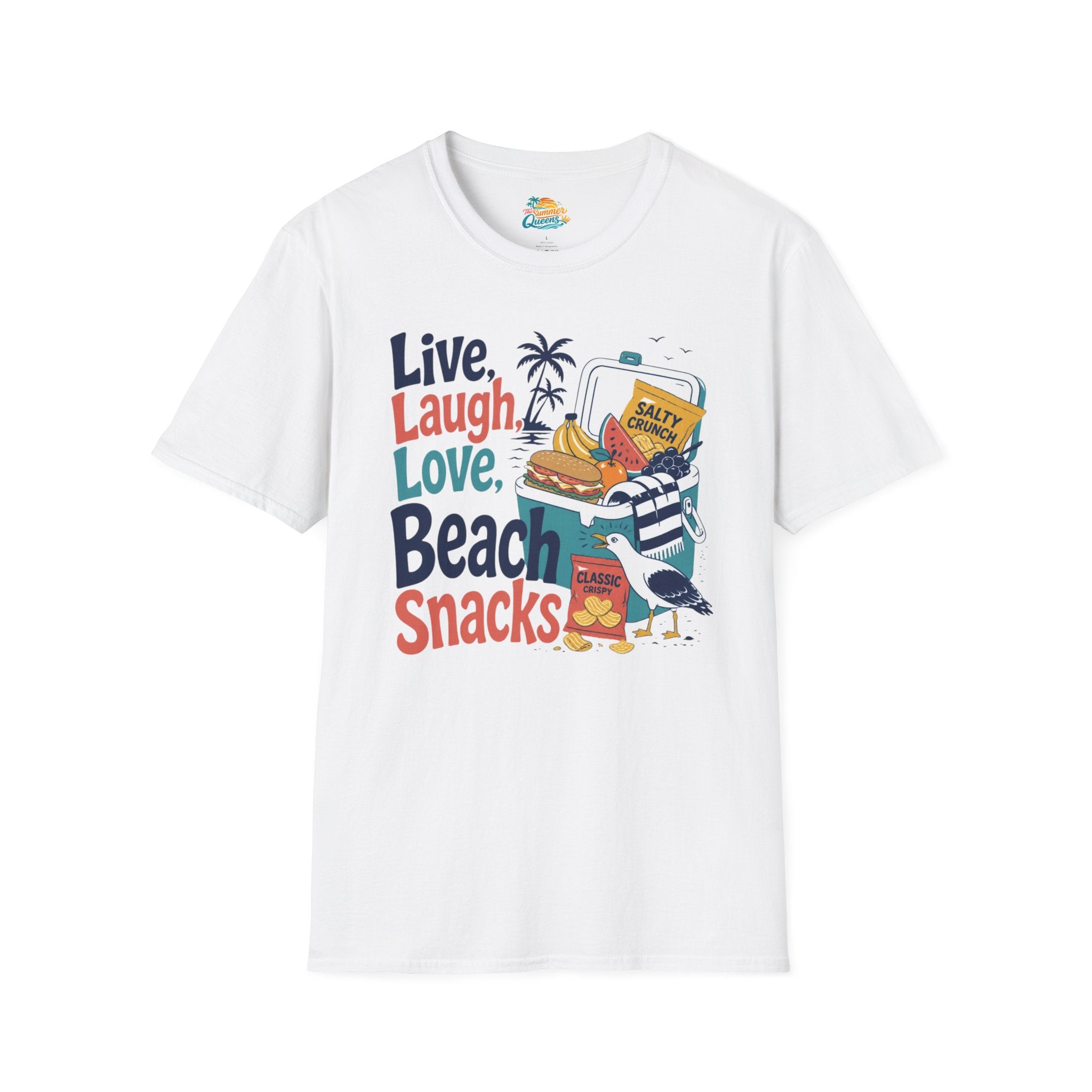 Live, Laugh, Love, Beach Snacks T-Shirt