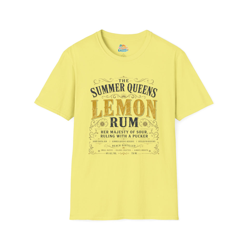 The Summer Queens Lemon Rum Label T-Shirt