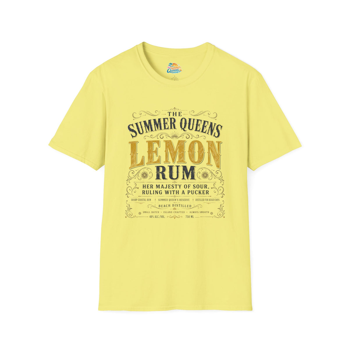 The Summer Queens Lemon Rum Label T-Shirt