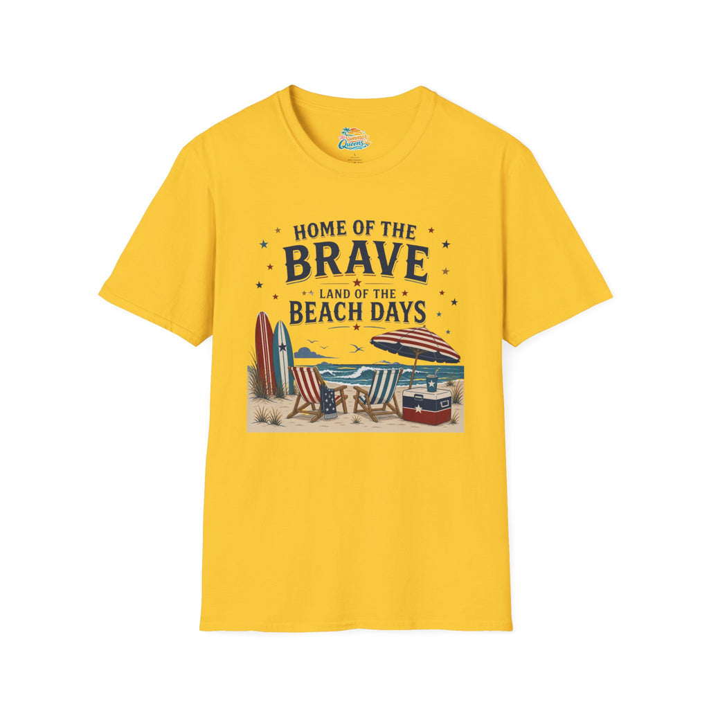 Home of the Brave, Land of the Beach Days T-Shirt