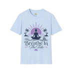 Breathe In The Tide Yoga T-Shirt — Meditative Beach Relaxation Tee