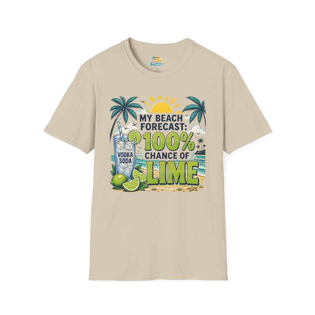 My Beach Forecast: 100% Chance of Lime T-Shirt