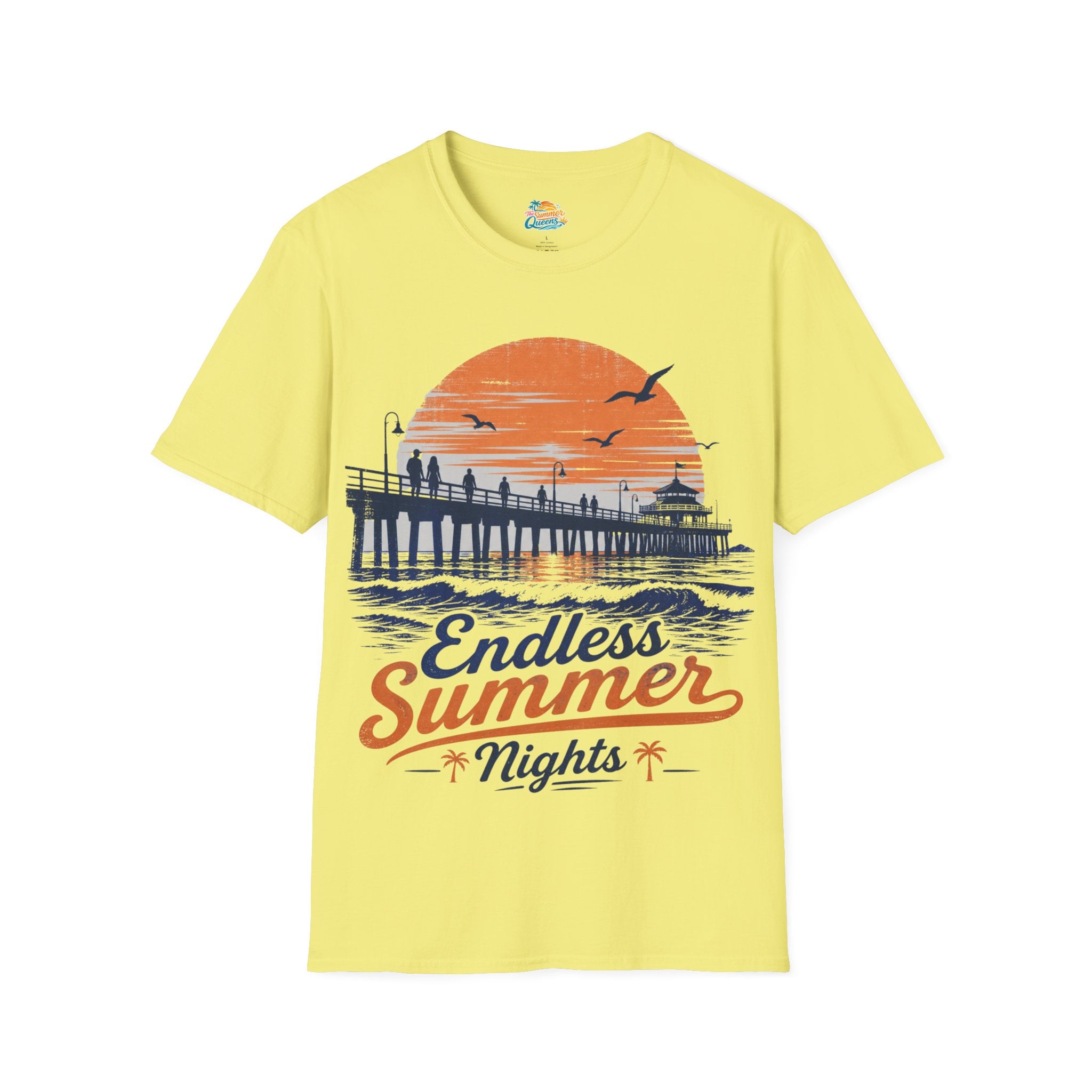 Endless Summer Nights T-Shirt — Vintage Pier Sunset Beach Tee