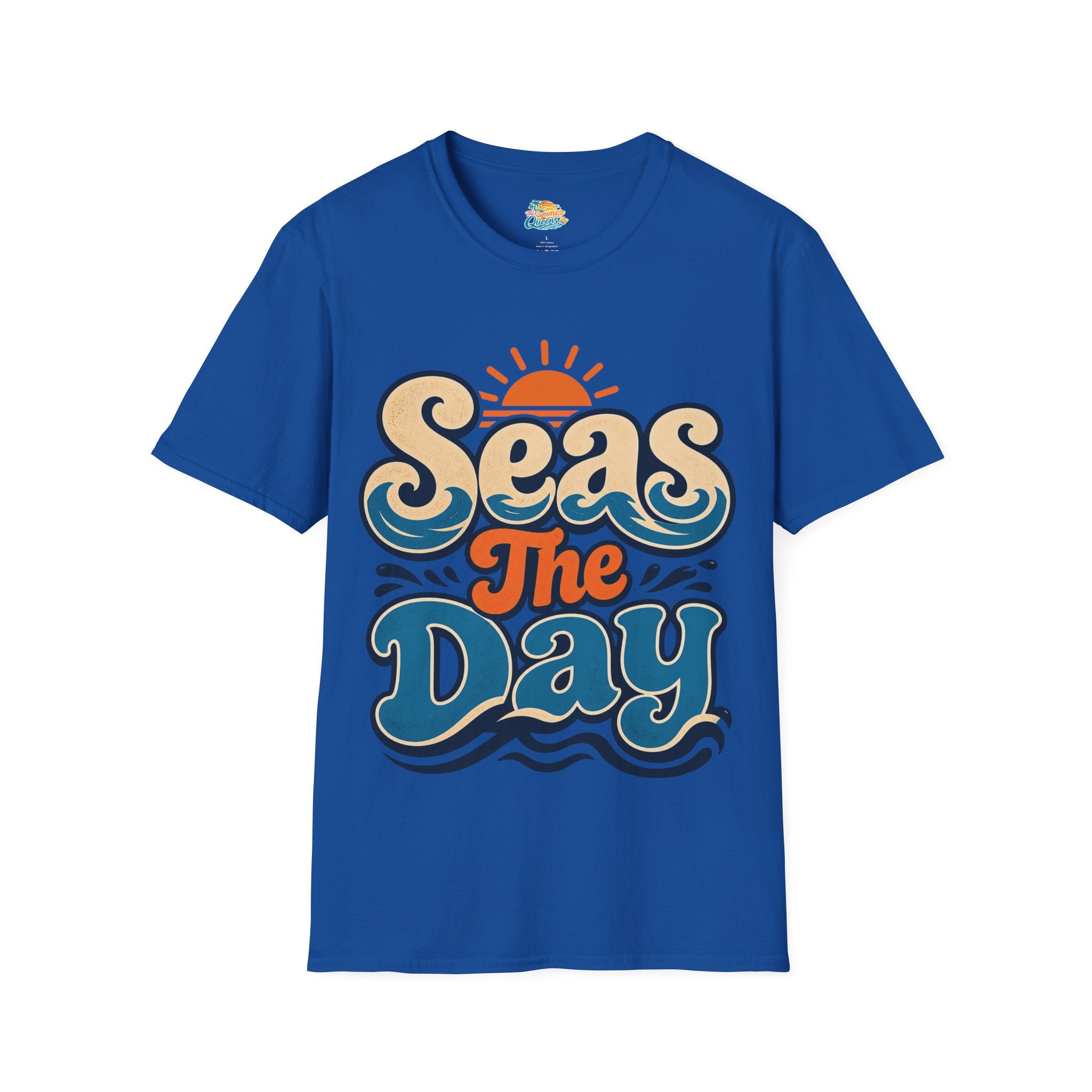 Seas The Day Graphic T-Shirt — Retro Beach Surf Tee