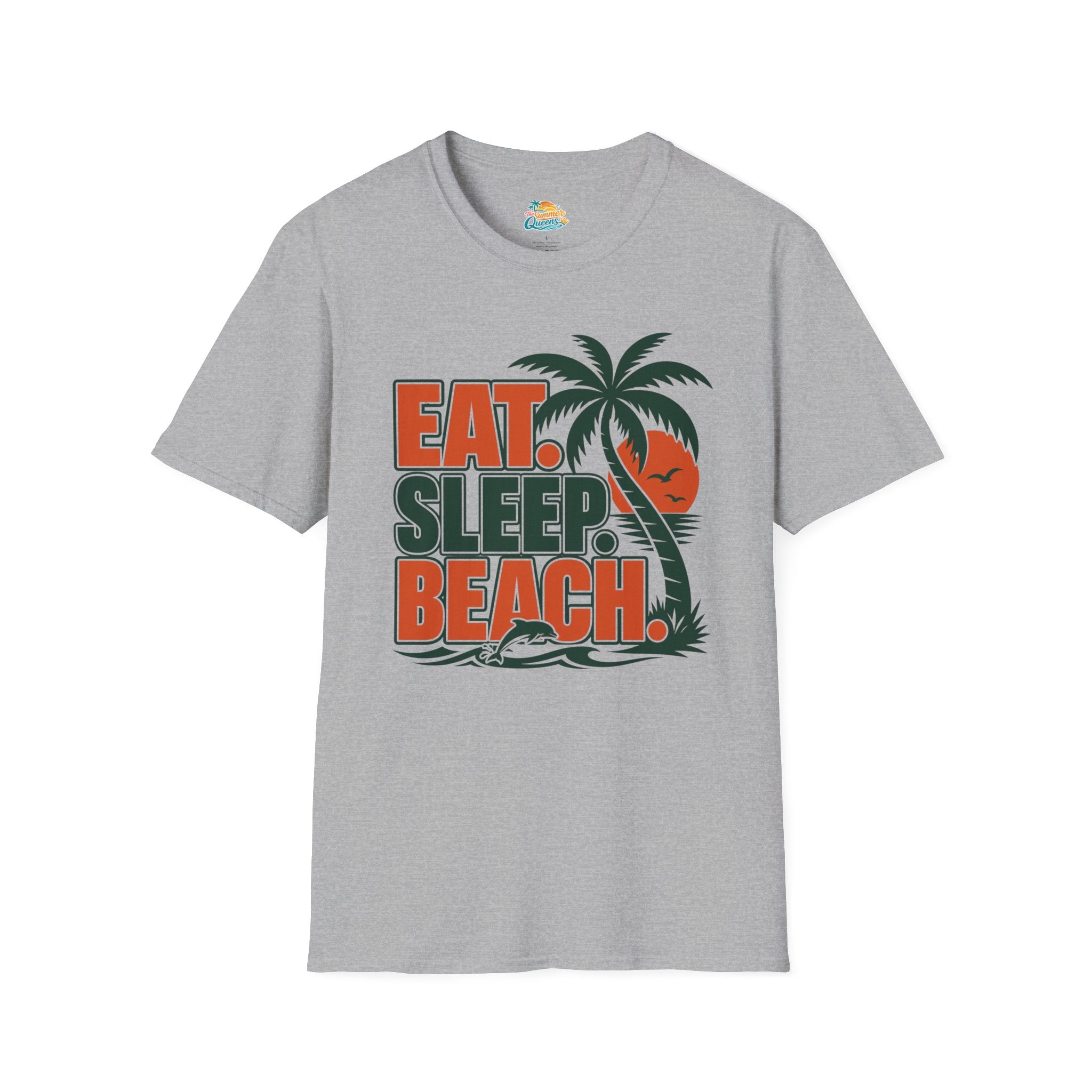 Eat. Sleep. Beach. T-Shirt — Retro Palm Tree Surf Graphic Tee