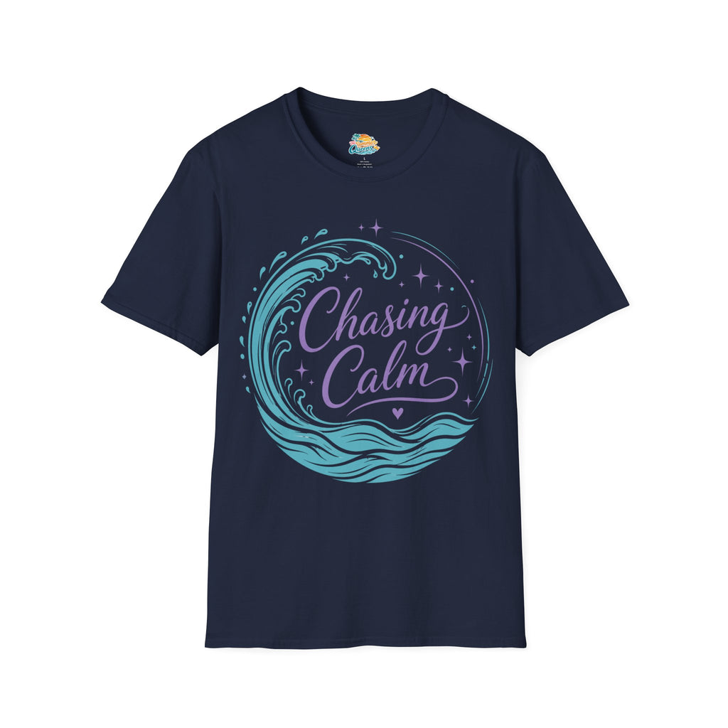 Chasing Calm T-Shirt — Nautical Wave Relaxation Tee