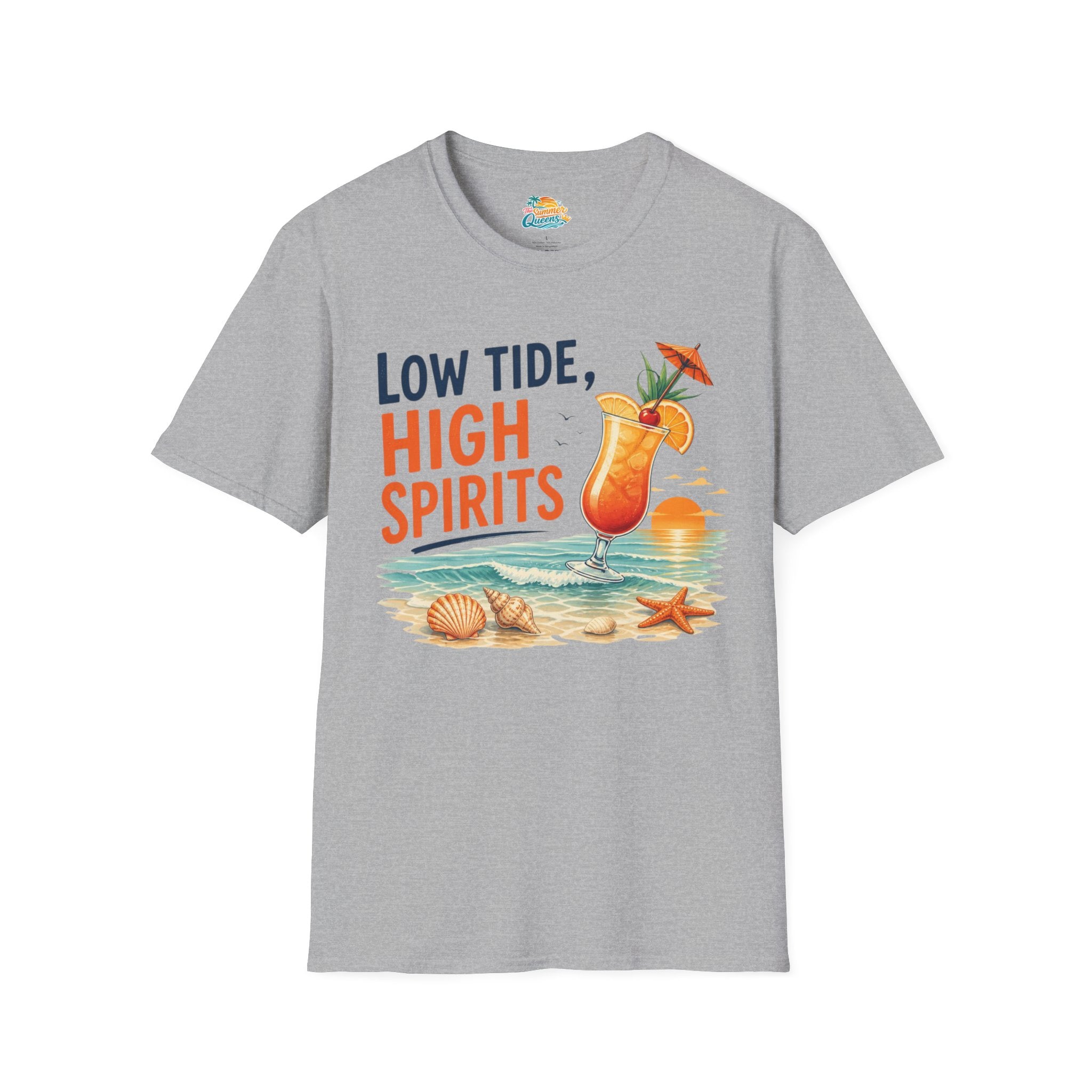 Low Tide, High Spirits Cocktail T-Shirt