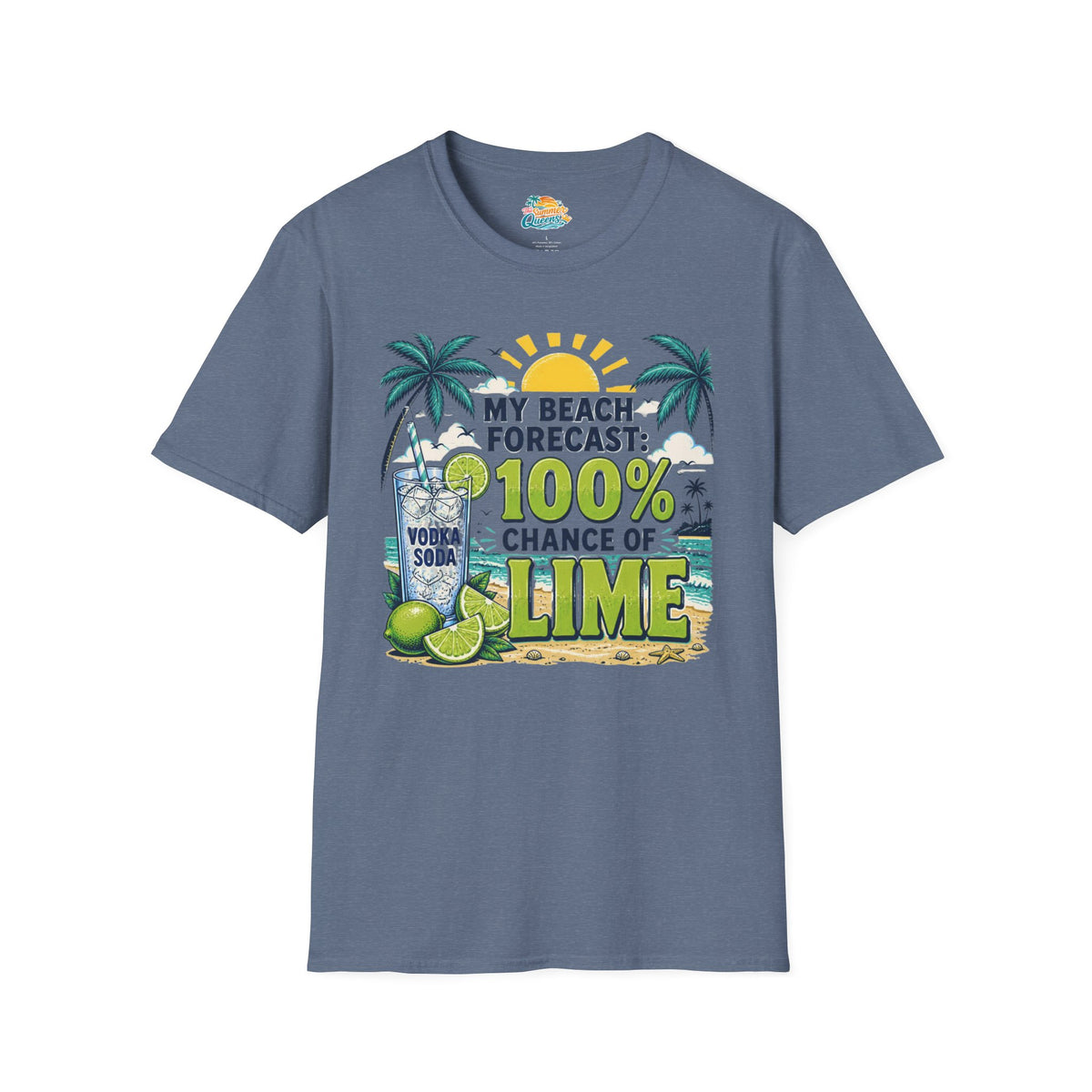 My Beach Forecast: 100% Chance of Lime T-Shirt