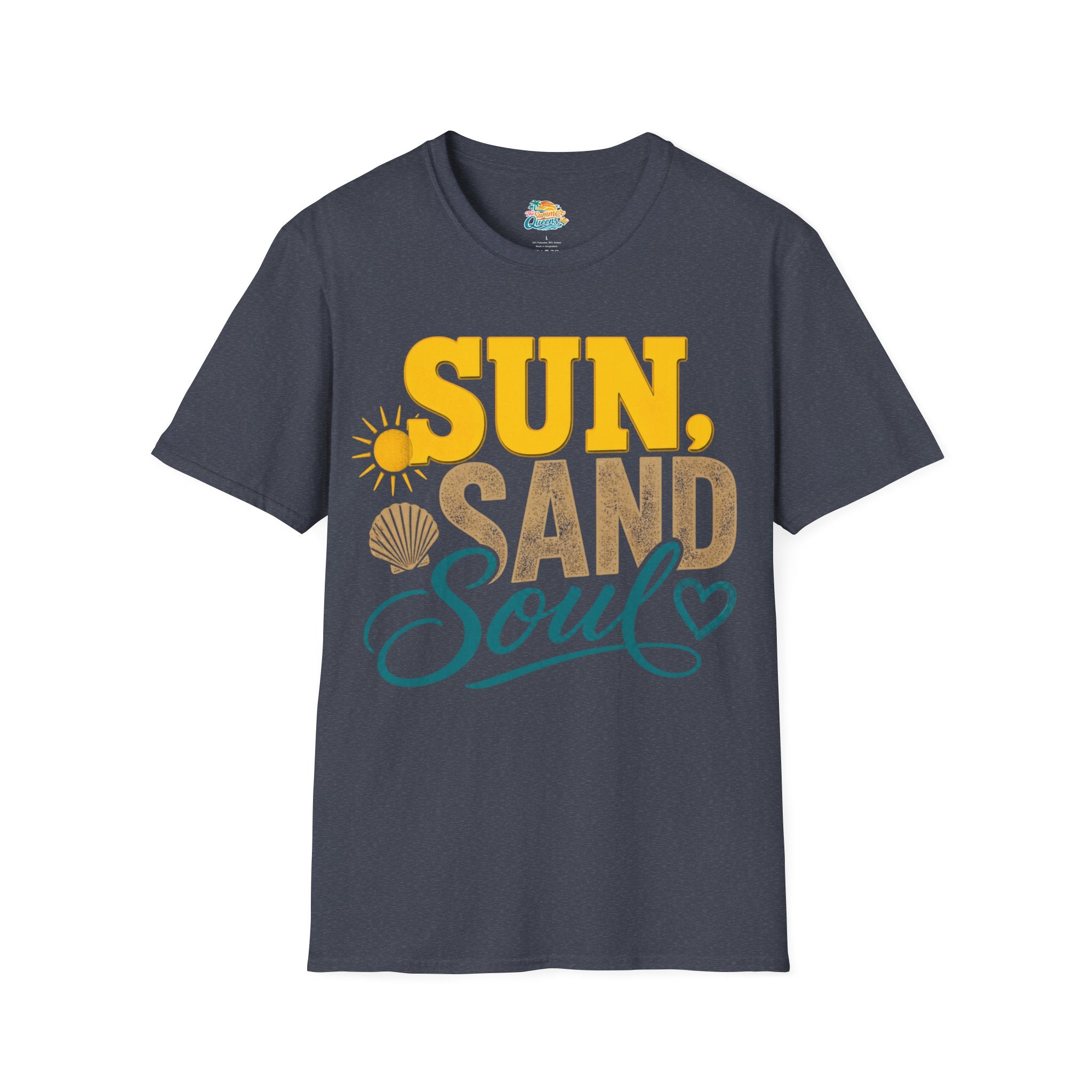 Sun, Sand & Soul Beach T-Shirt – Summer Vacation Shell Graphic Tee