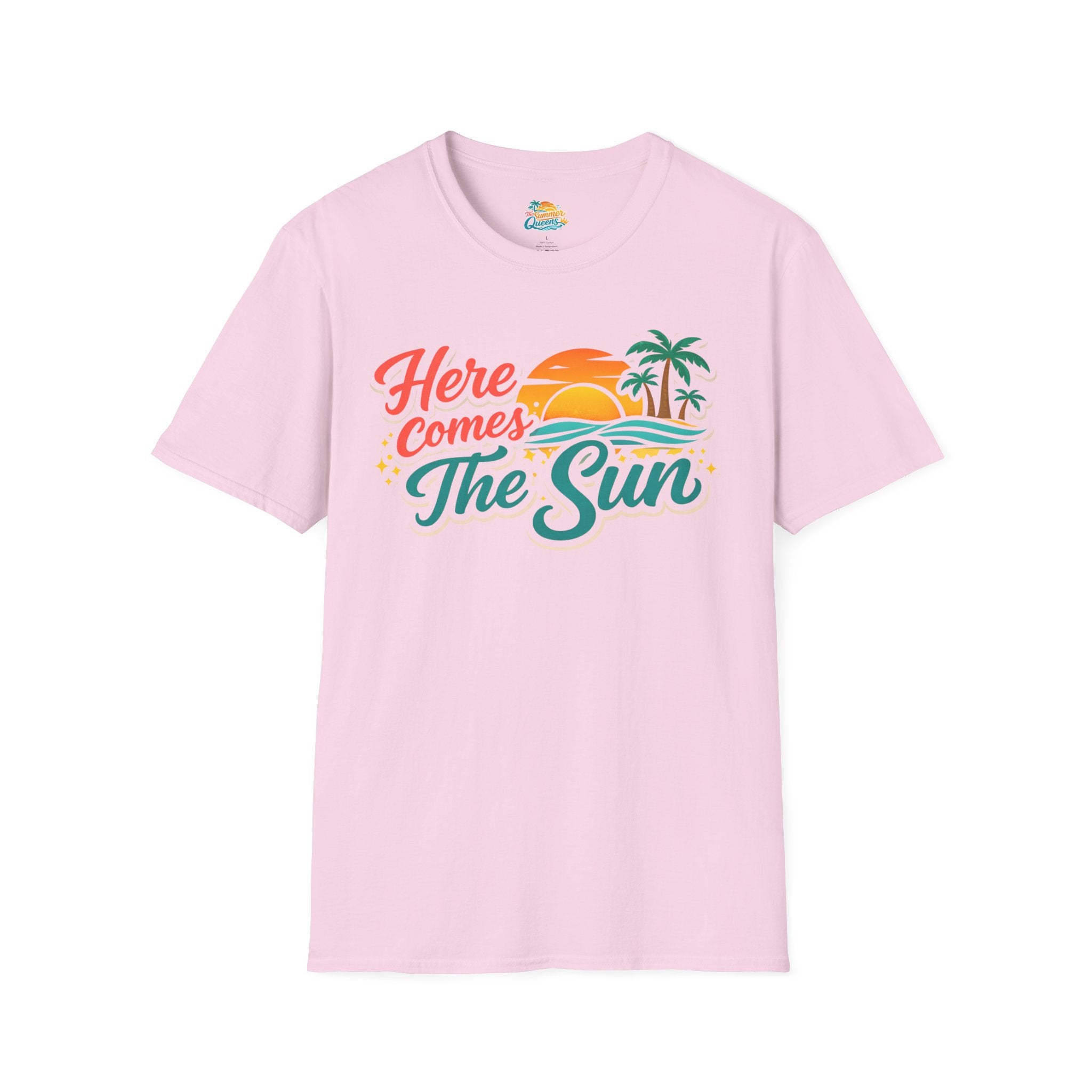 Here Comes The Sun T-Shirt — Retro Beach Sunset Tee