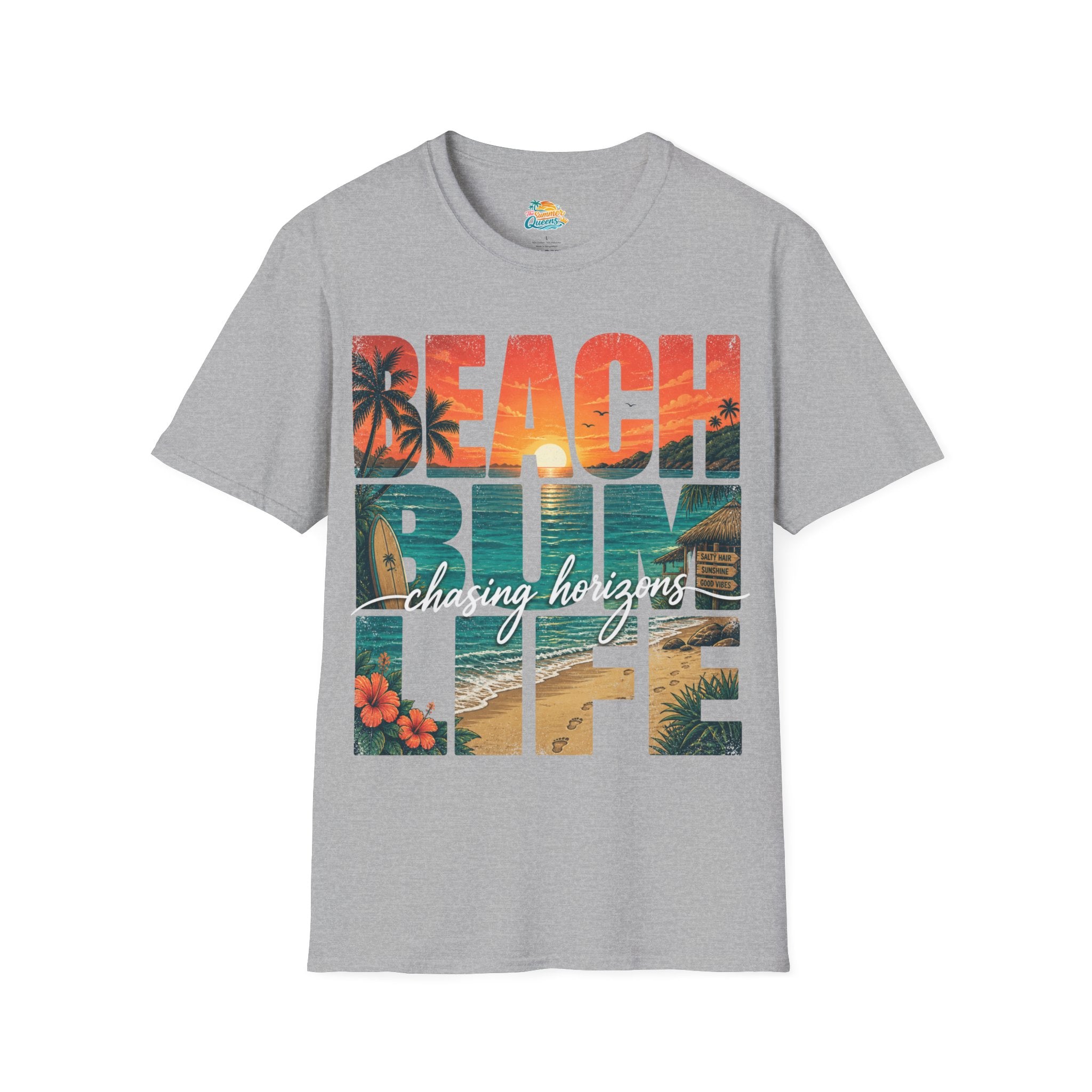 Beach Bum Life T-Shirt – Tropical Surfing Vacation Graphic Tee