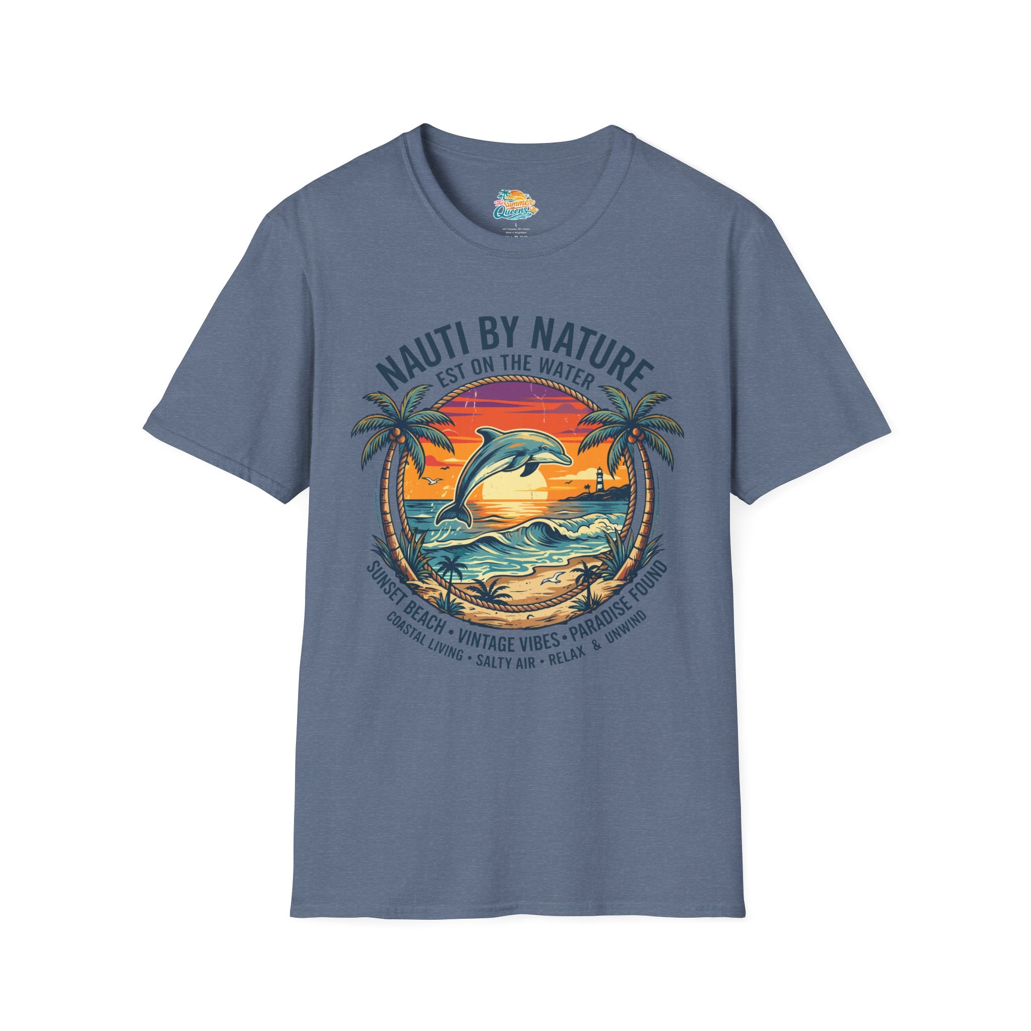 Nauti By Nature EST On The Water - Dolphin Sunset T-Shirt