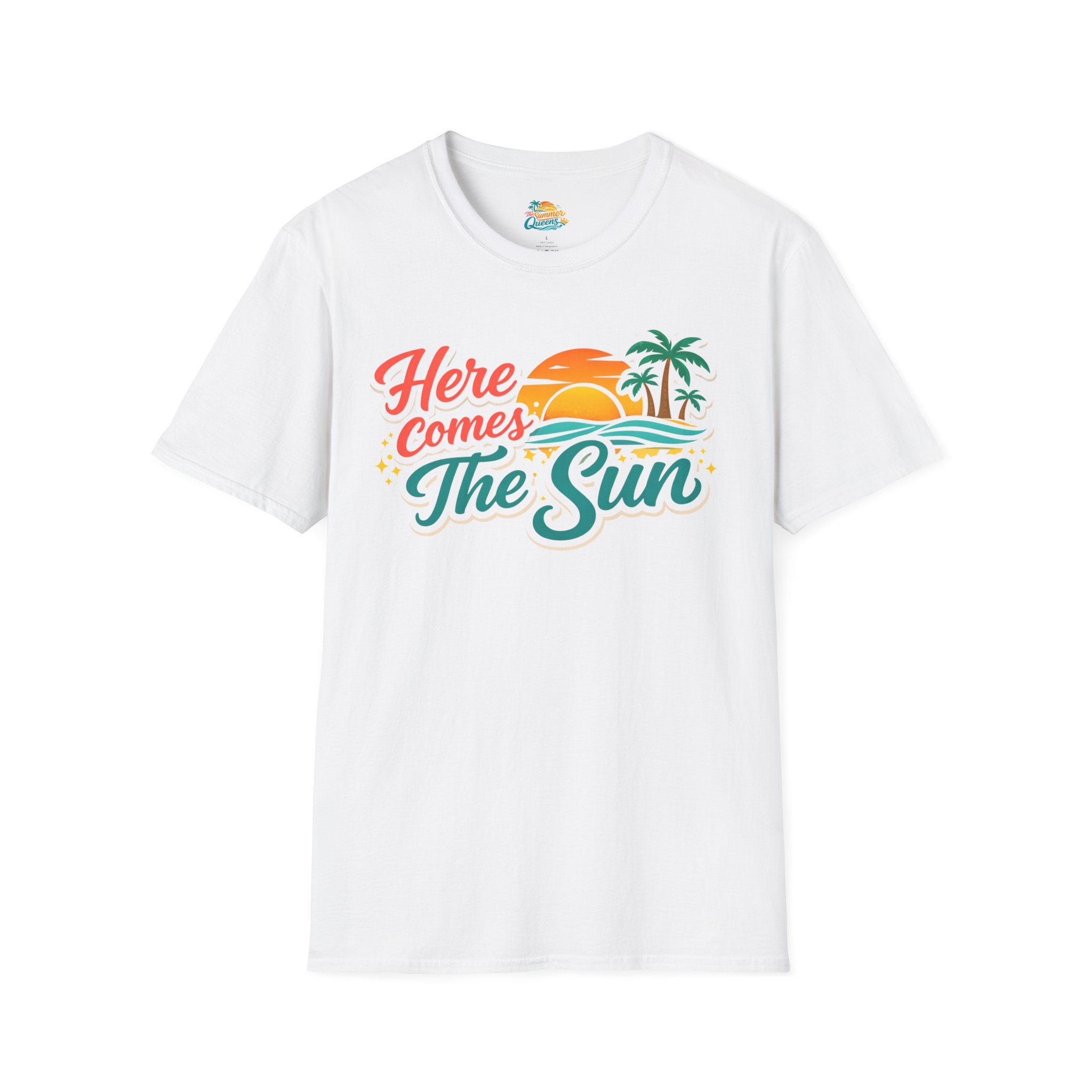 Here Comes The Sun T-Shirt — Retro Beach Sunset Tee