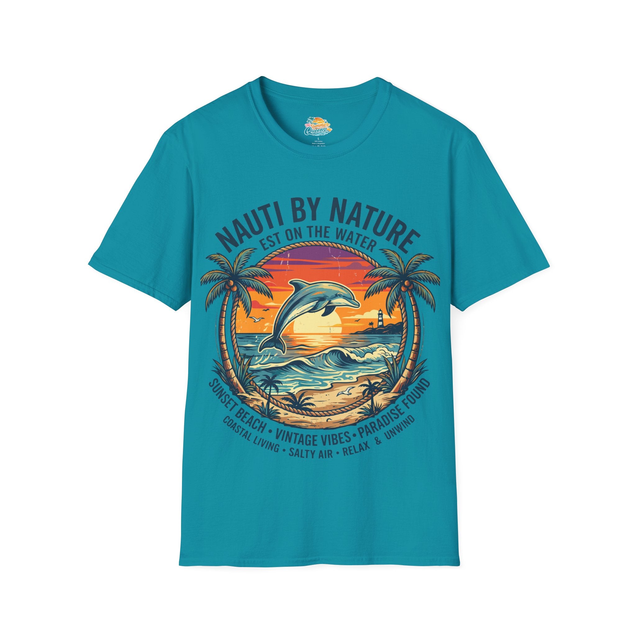 Nauti By Nature EST On The Water - Dolphin Sunset T-Shirt