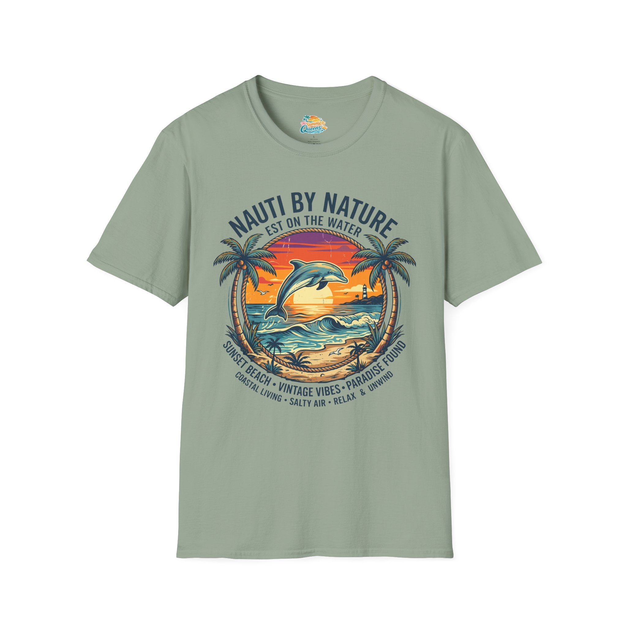Nauti By Nature EST On The Water - Dolphin Sunset T-Shirt