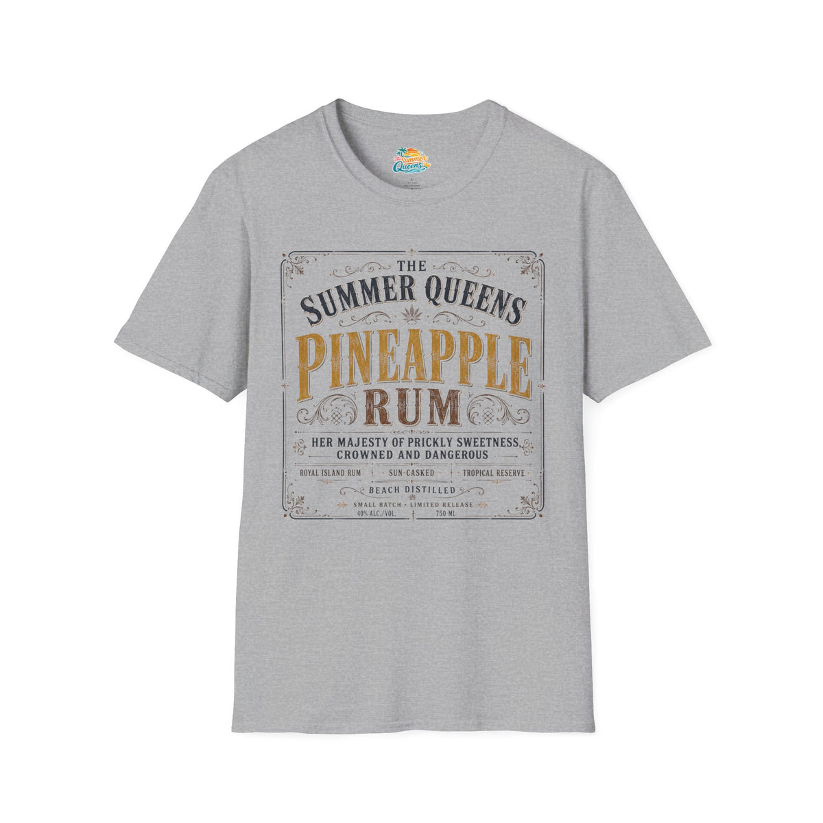 The Summer Queens Pineapple Rum Label T-Shirt