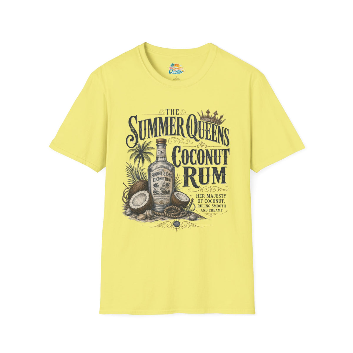 The Summer Queens Coconut Rum Bottle T-Shirt