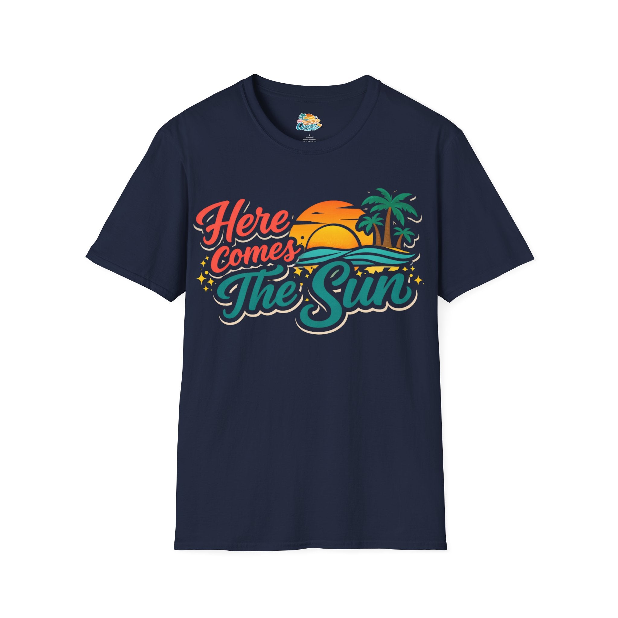 Here Comes The Sun T-Shirt — Retro Beach Sunset Tee