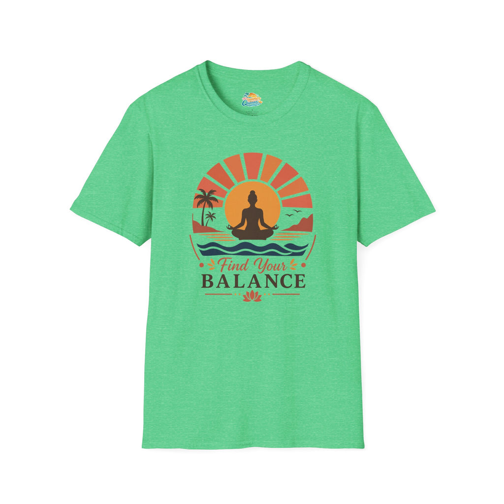 Find Your Balance T-Shirt — Yoga Sunset Meditation Tee