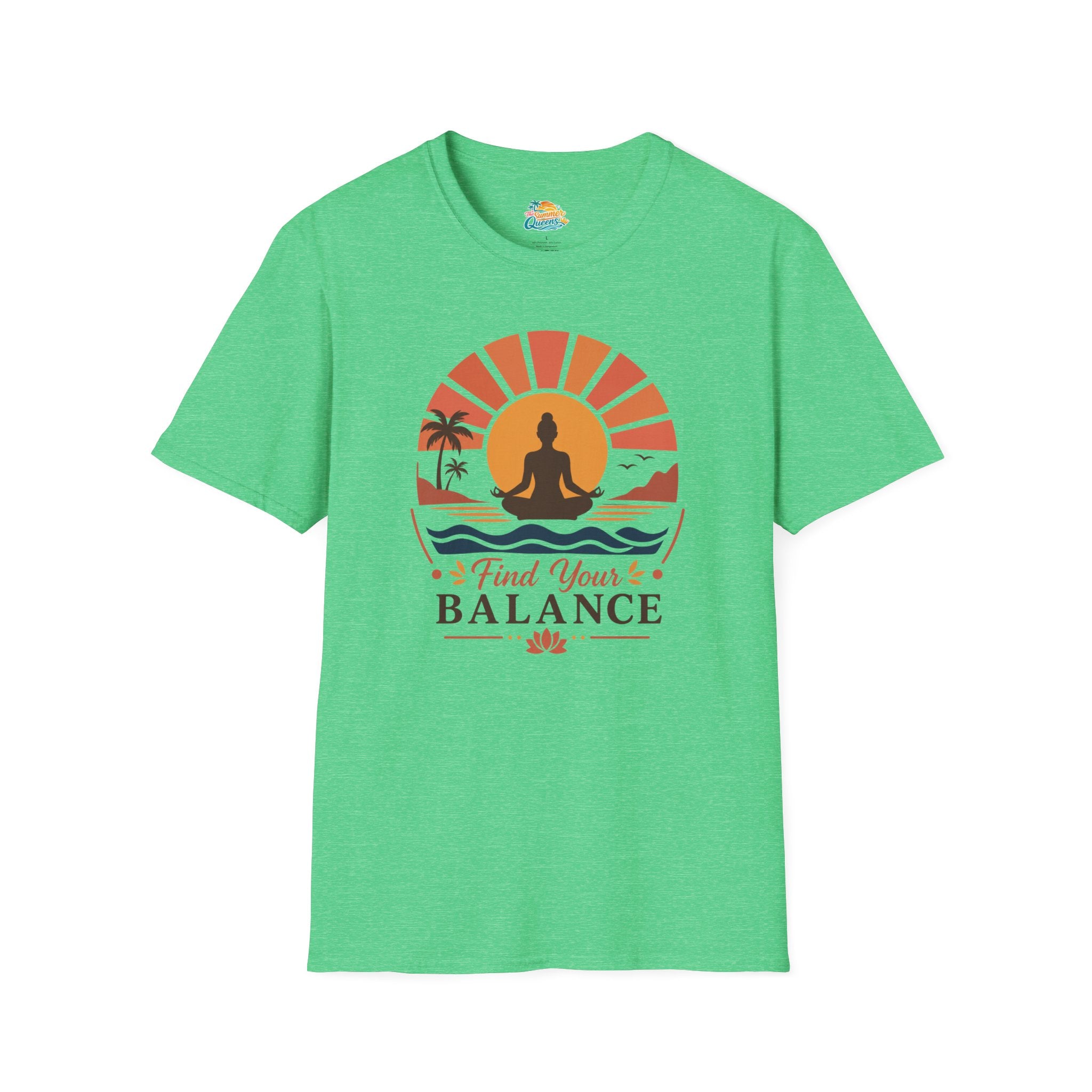 Find Your Balance T-Shirt — Yoga Sunset Meditation Tee