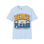 Beach Please T-Shirt – Retro Sunset Palm Graphic